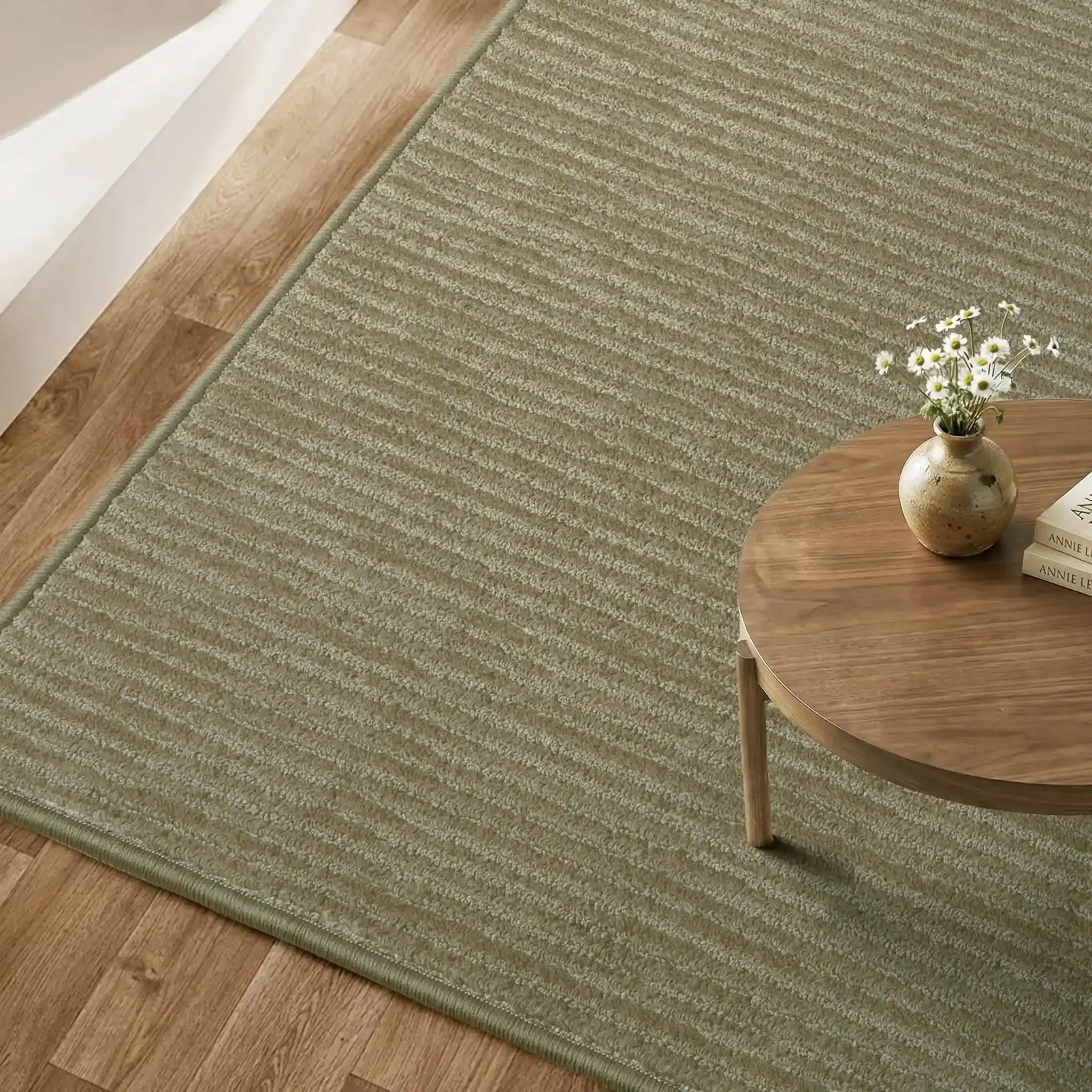 Addison Neutral Textured Wool Rug - Image 16