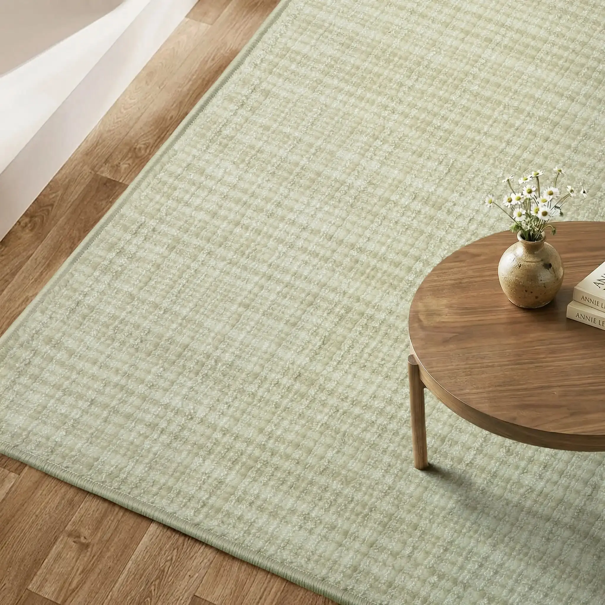 Addison Neutral Textured Wool Rug - Image 22