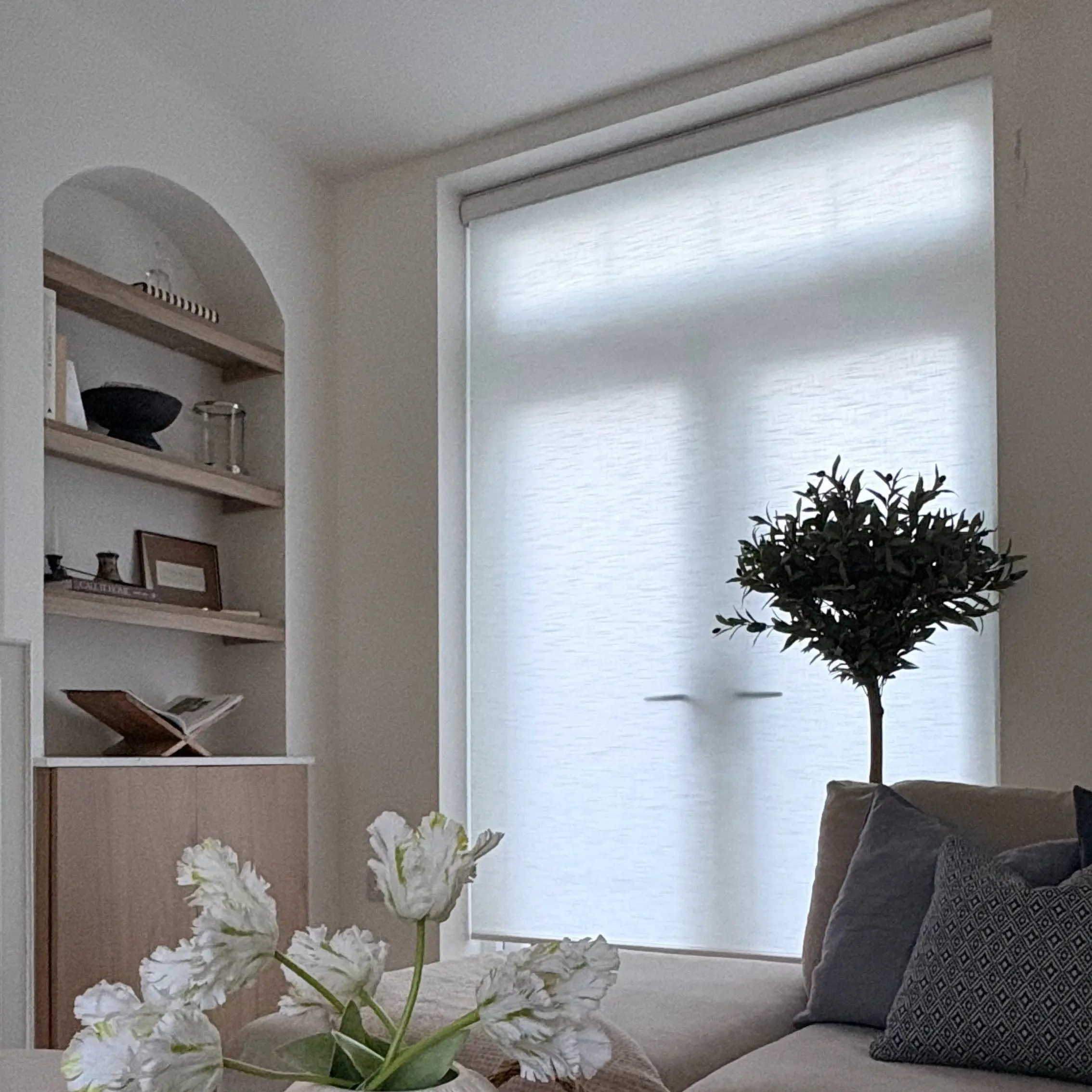 Alvin Motorized Sheer Light Filtering Roller Shade - Image 44