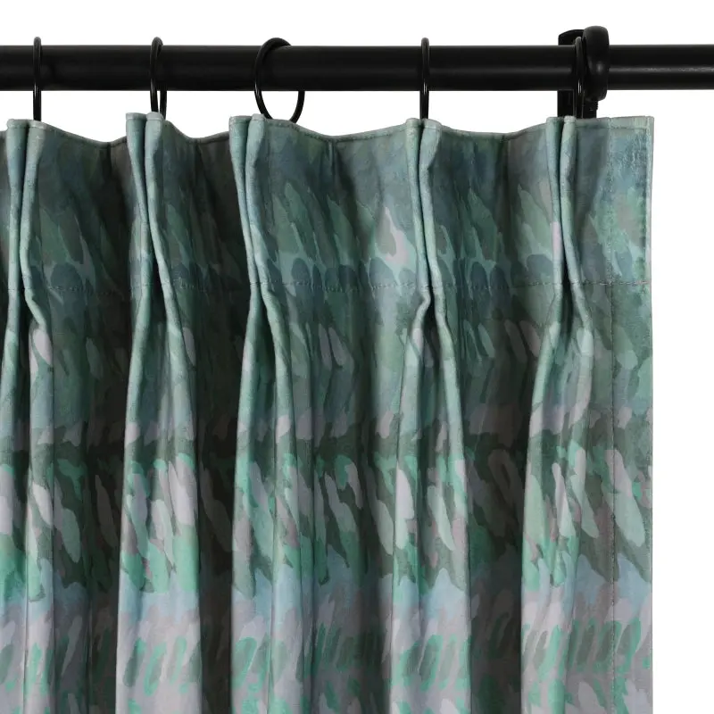 Amy Switzer Printed Velvet Pleated Drapery - Image 40