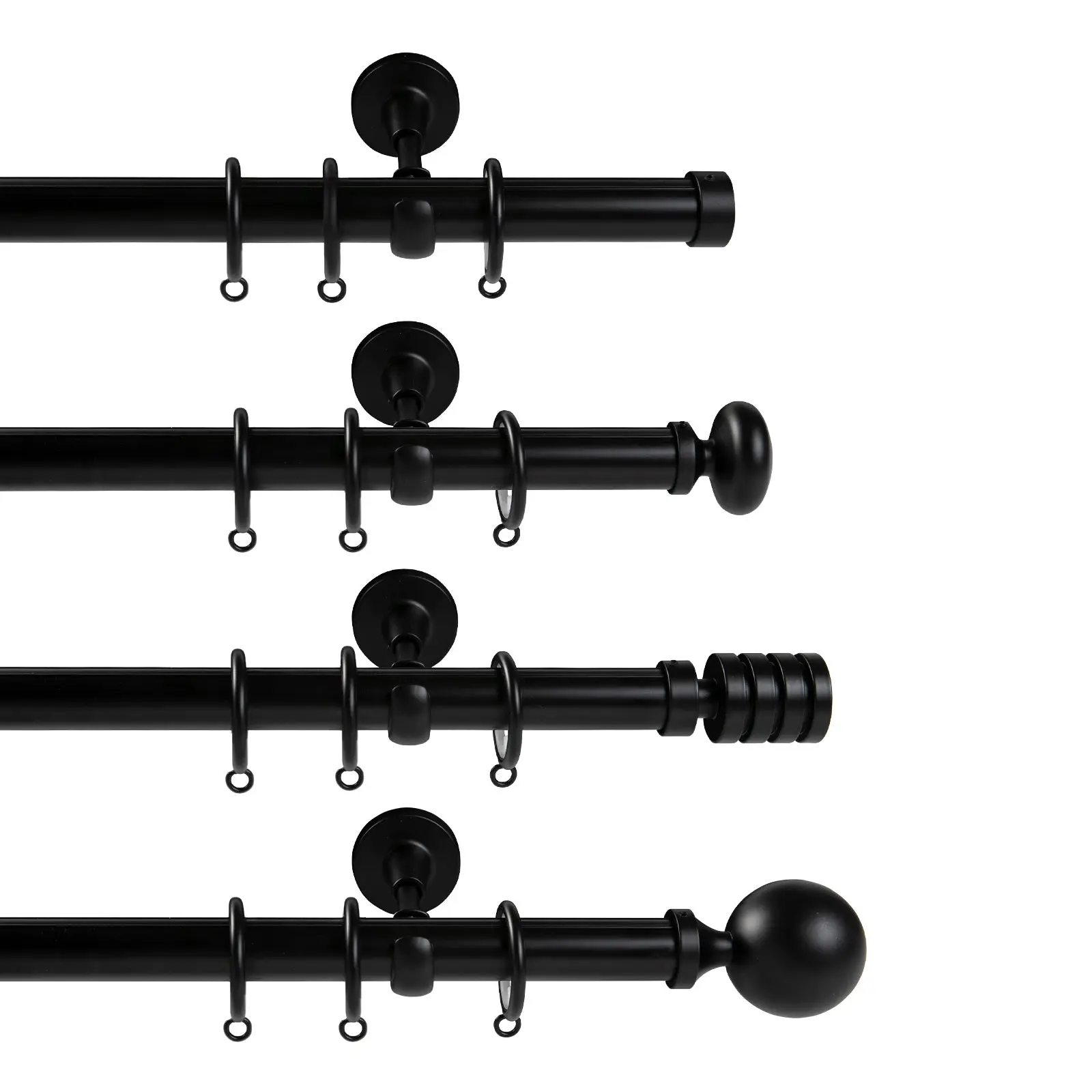 Arno Single Decorative Curtain Rod with Rings - Image 25