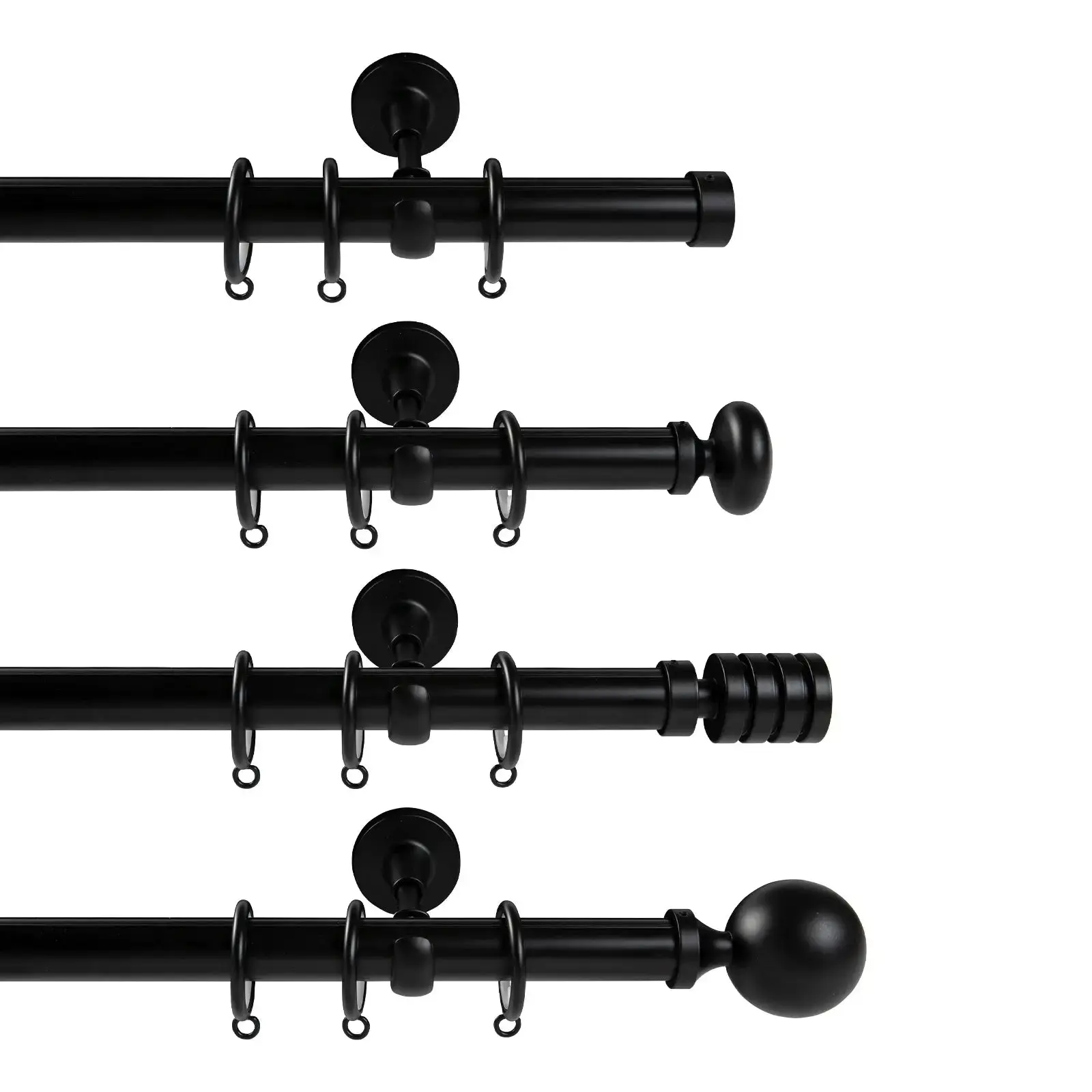 Arno Single Decorative Curtain Rod with Rings - Image 26