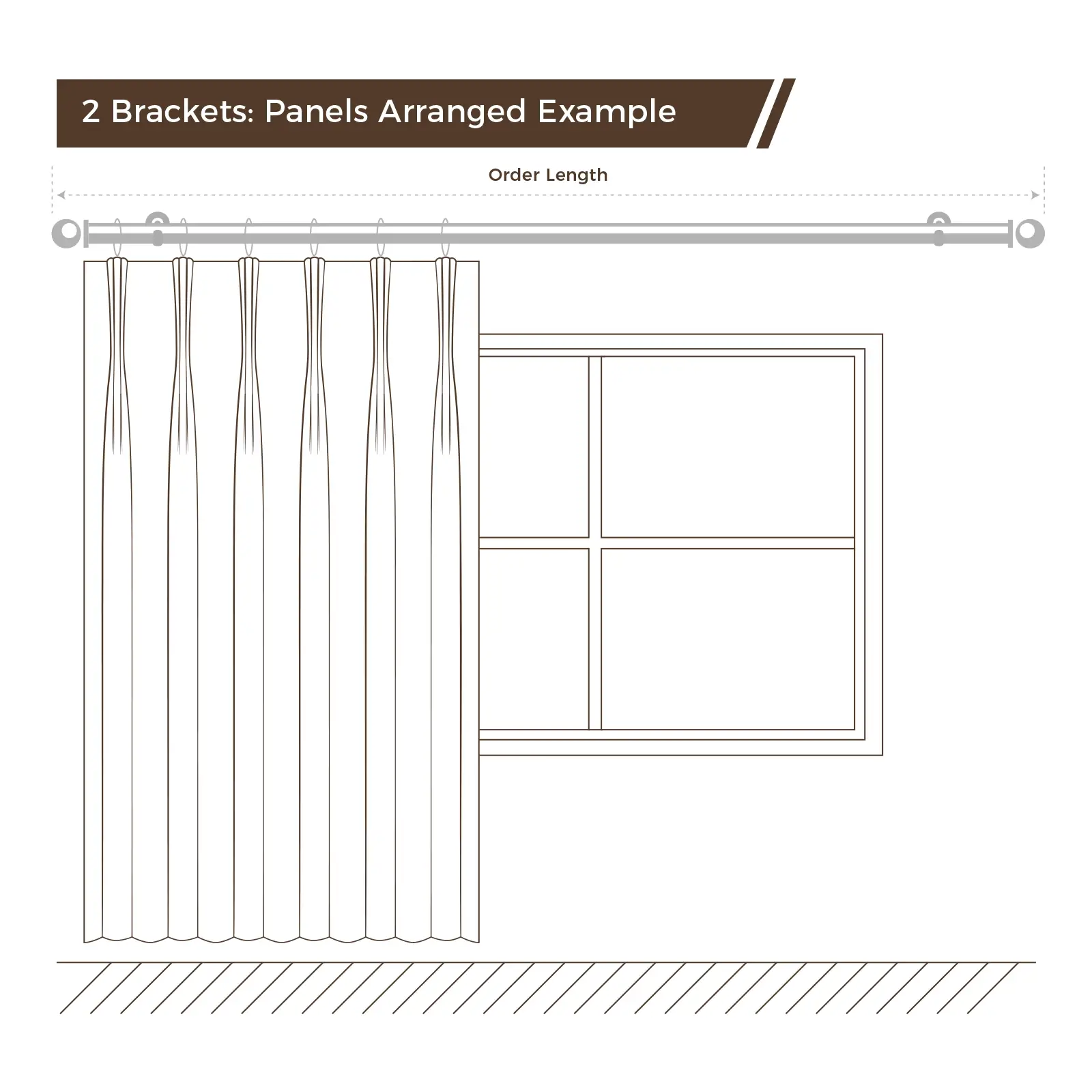Arno Single Decorative Curtain Rod with Rings - Image 39