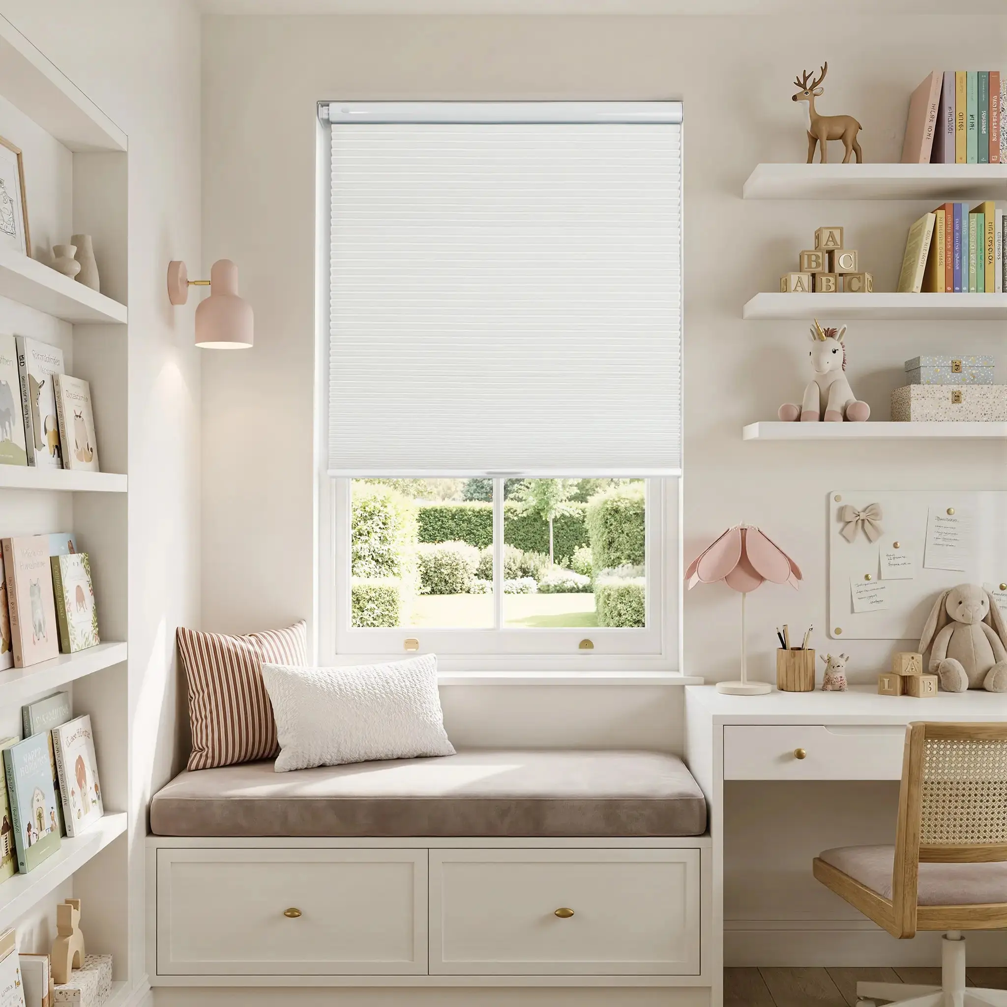 Aura No-Drill Blackout Cellular Window Shades Cordless - Image 13
