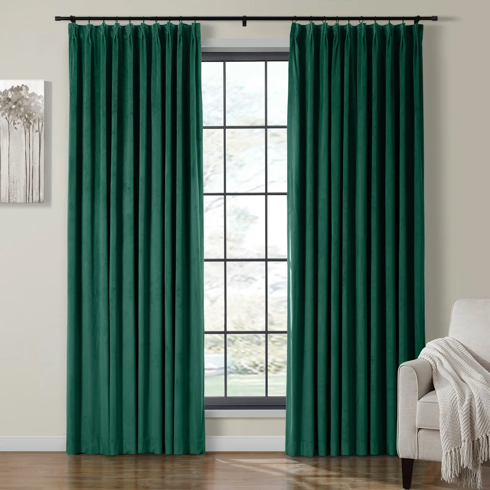 Birkin Extra Long Velvet Curtain Pleated - Image 27