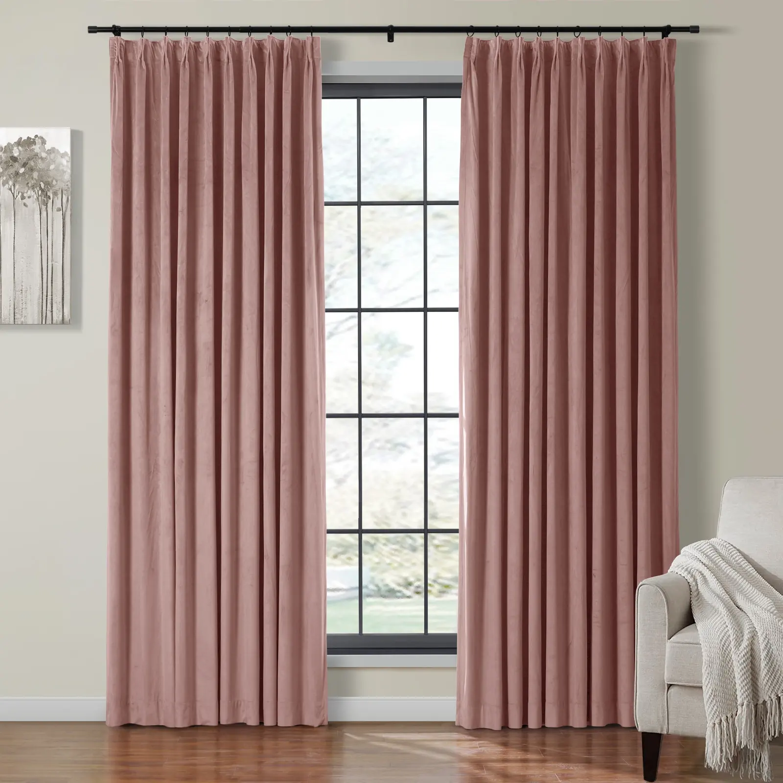 Birkin Extra Long Velvet Curtain Pleated - Image 41