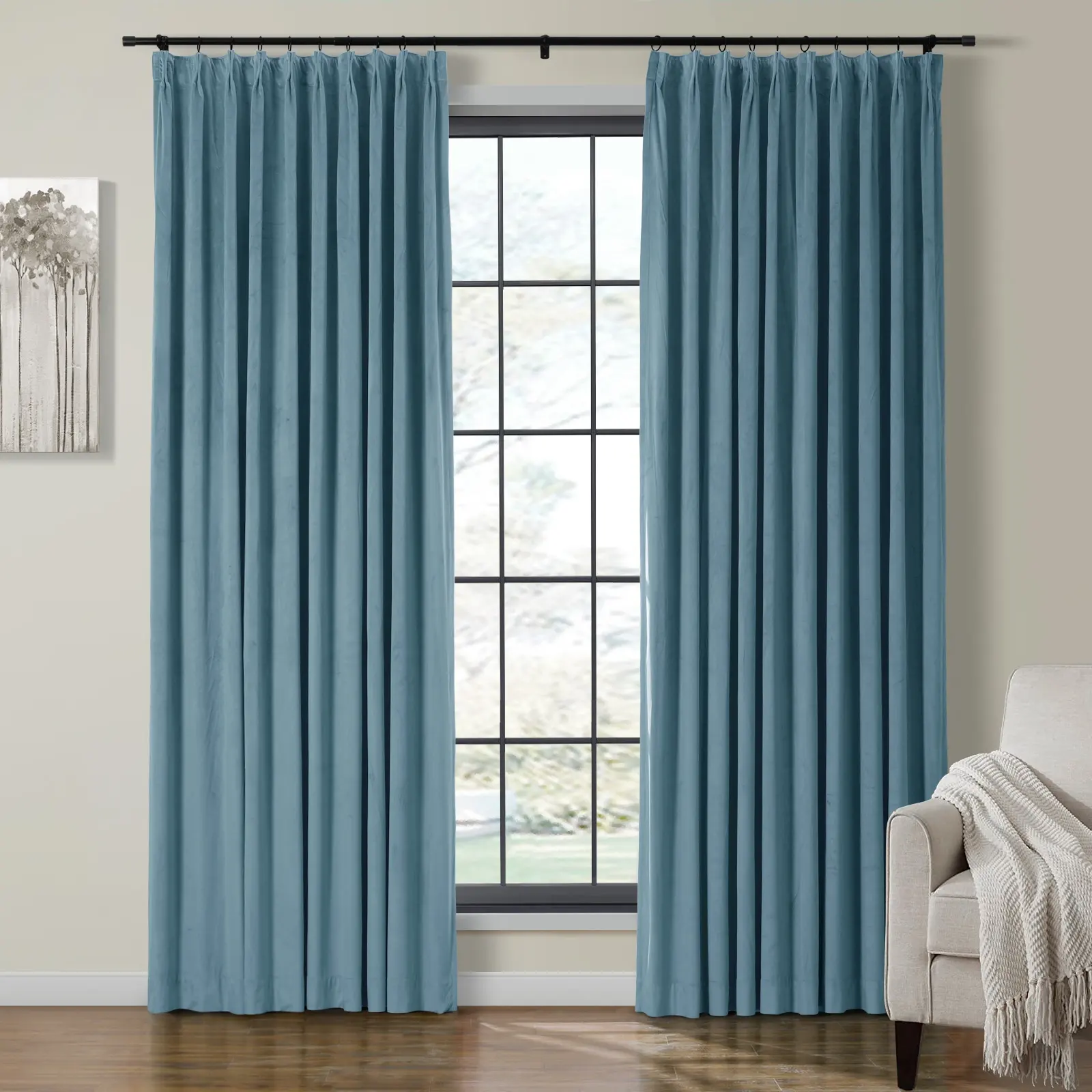 Birkin Extra Long Velvet Curtain Pleated - Image 51