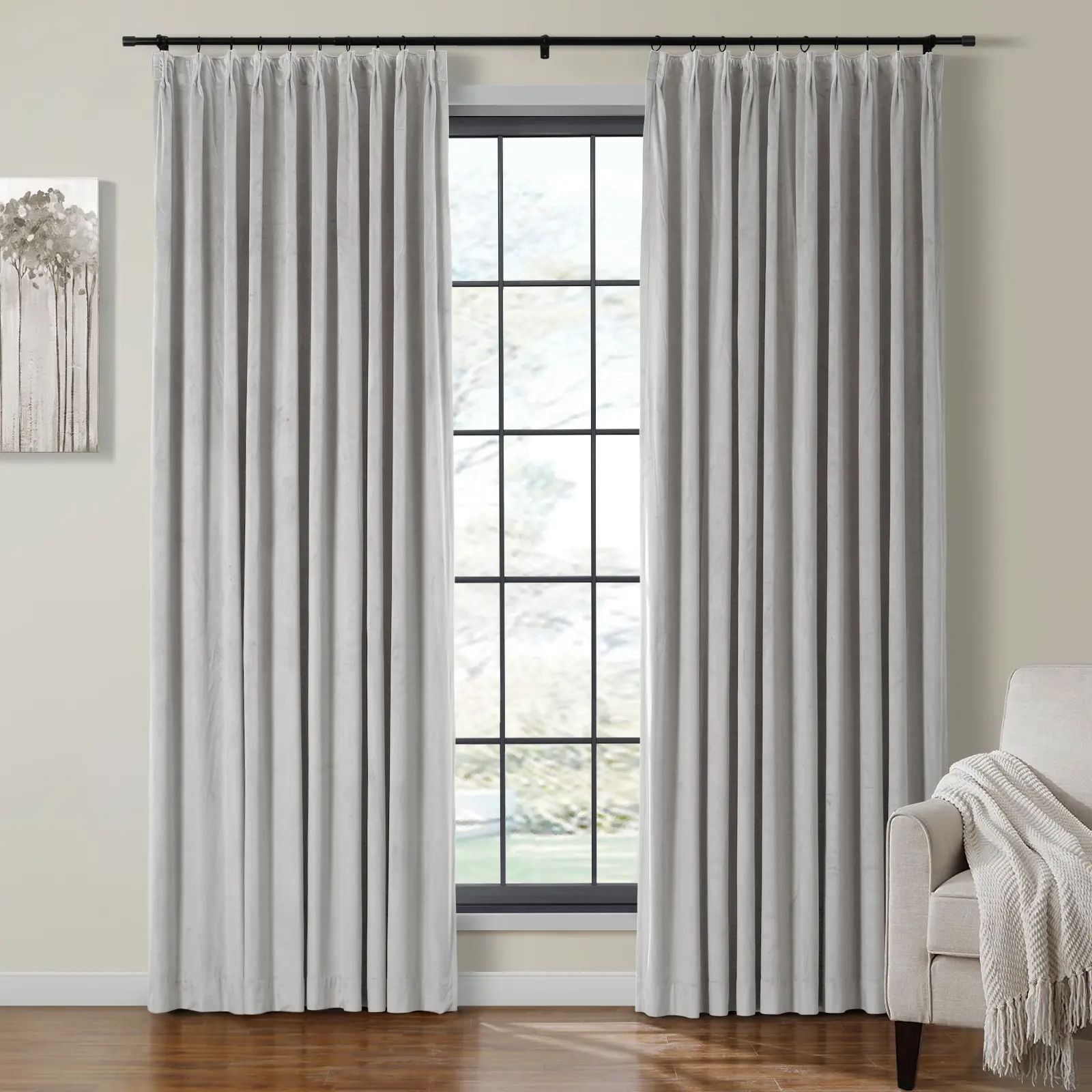 Birkin Extra Long Velvet Curtain Pleated - Image 55