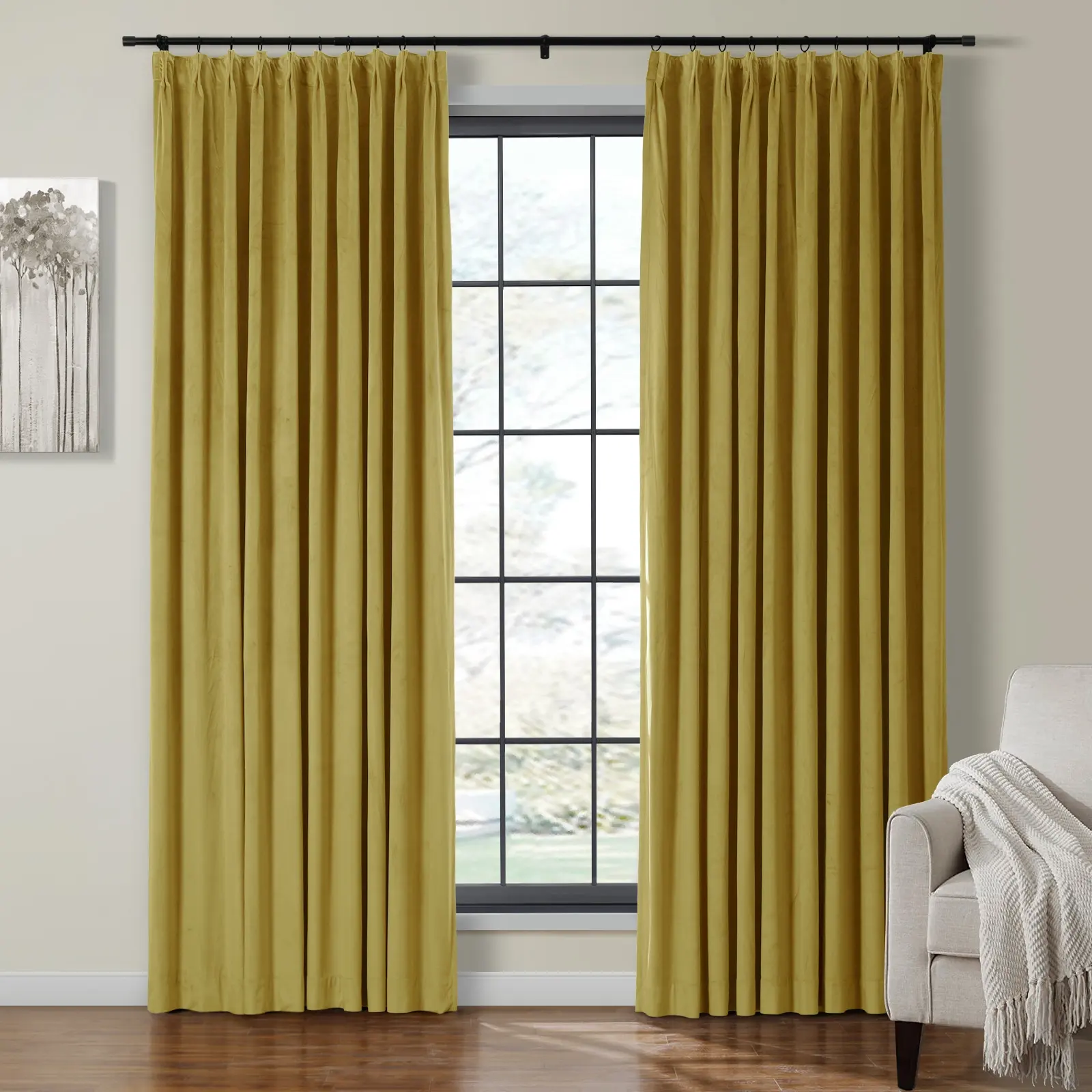 Birkin Extra Long Velvet Curtain Pleated - Image 58