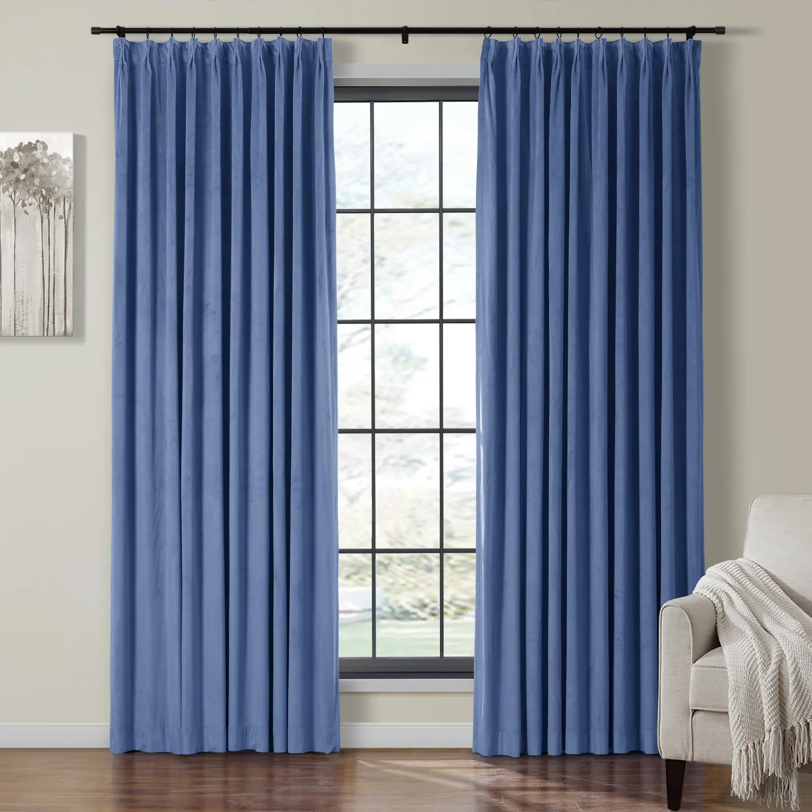 Birkin Extra Long Velvet Curtain Pleated - Image 61