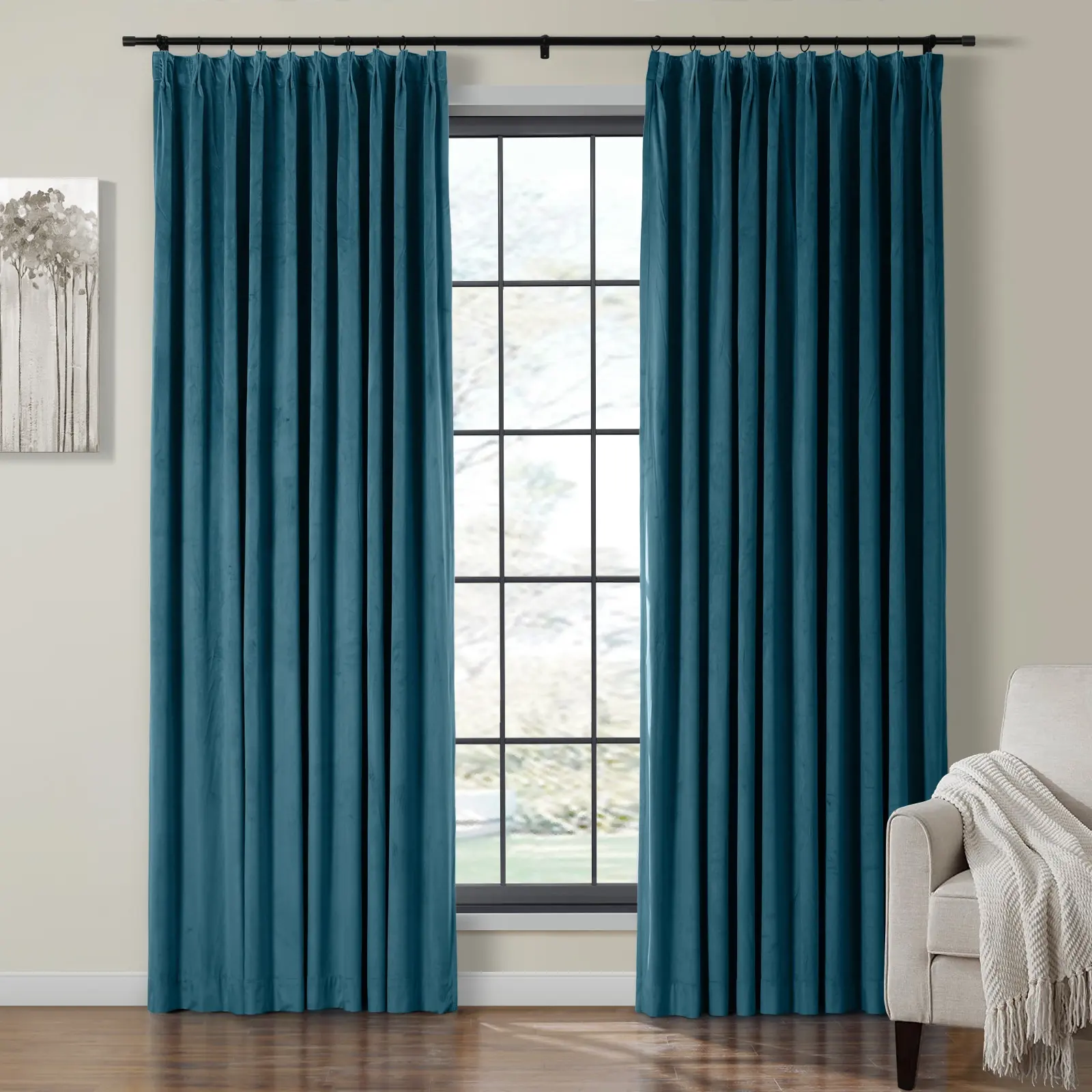 Birkin Extra Long Velvet Curtain Pleated - Image 63
