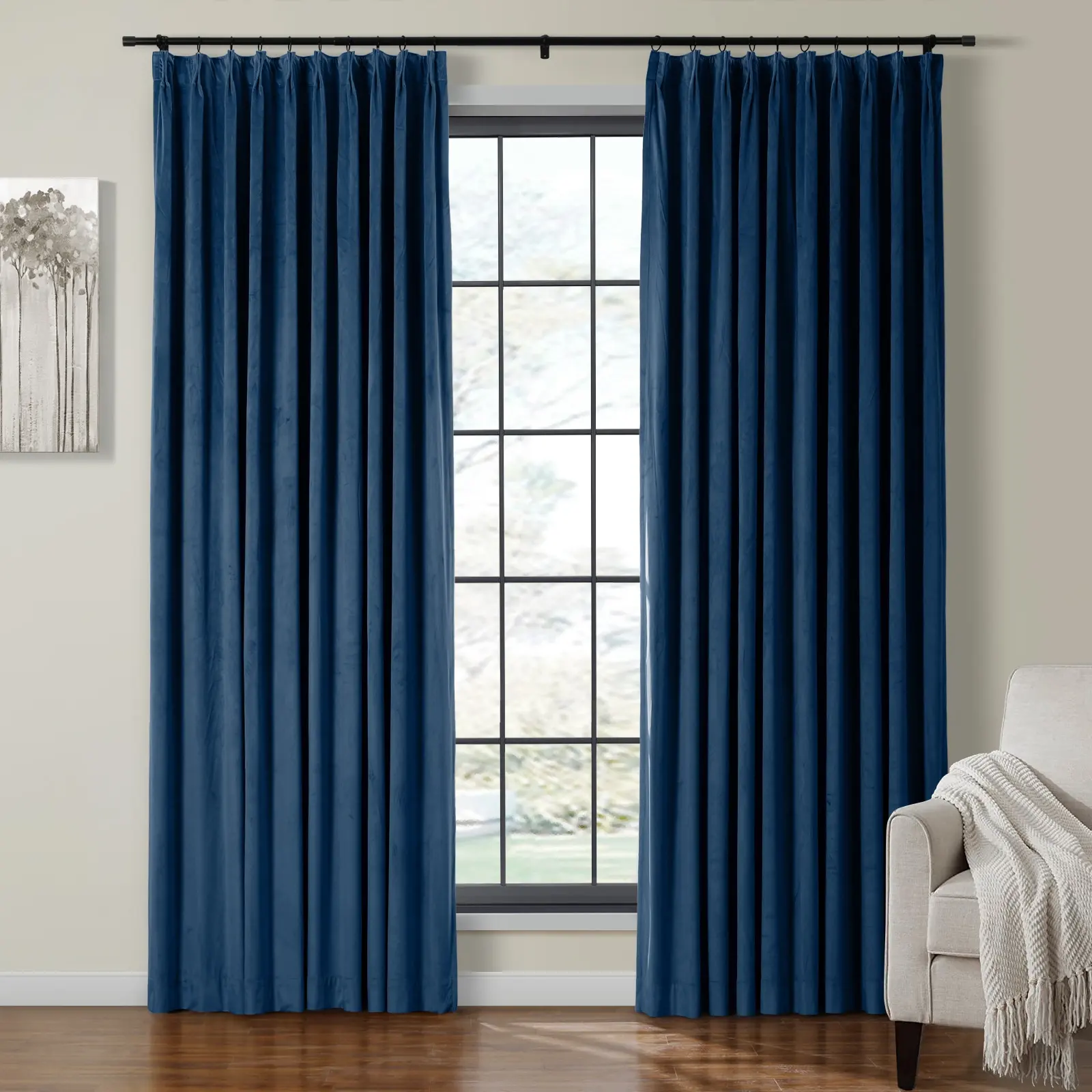 Birkin Extra Long Velvet Curtain Pleated - Image 65