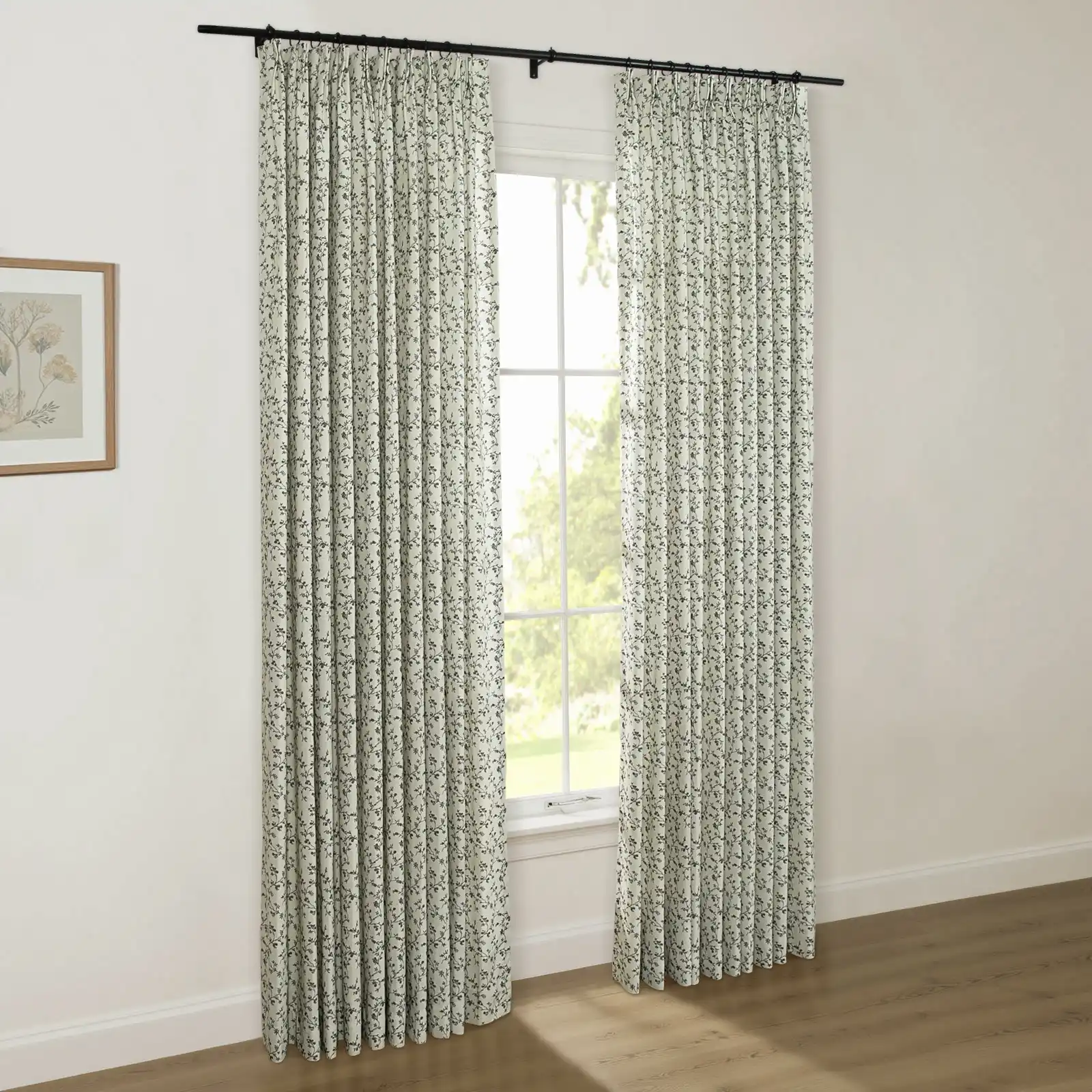 Britt Bengoechea Floral Print Linen Cotton Drapery Pleated - Image 40