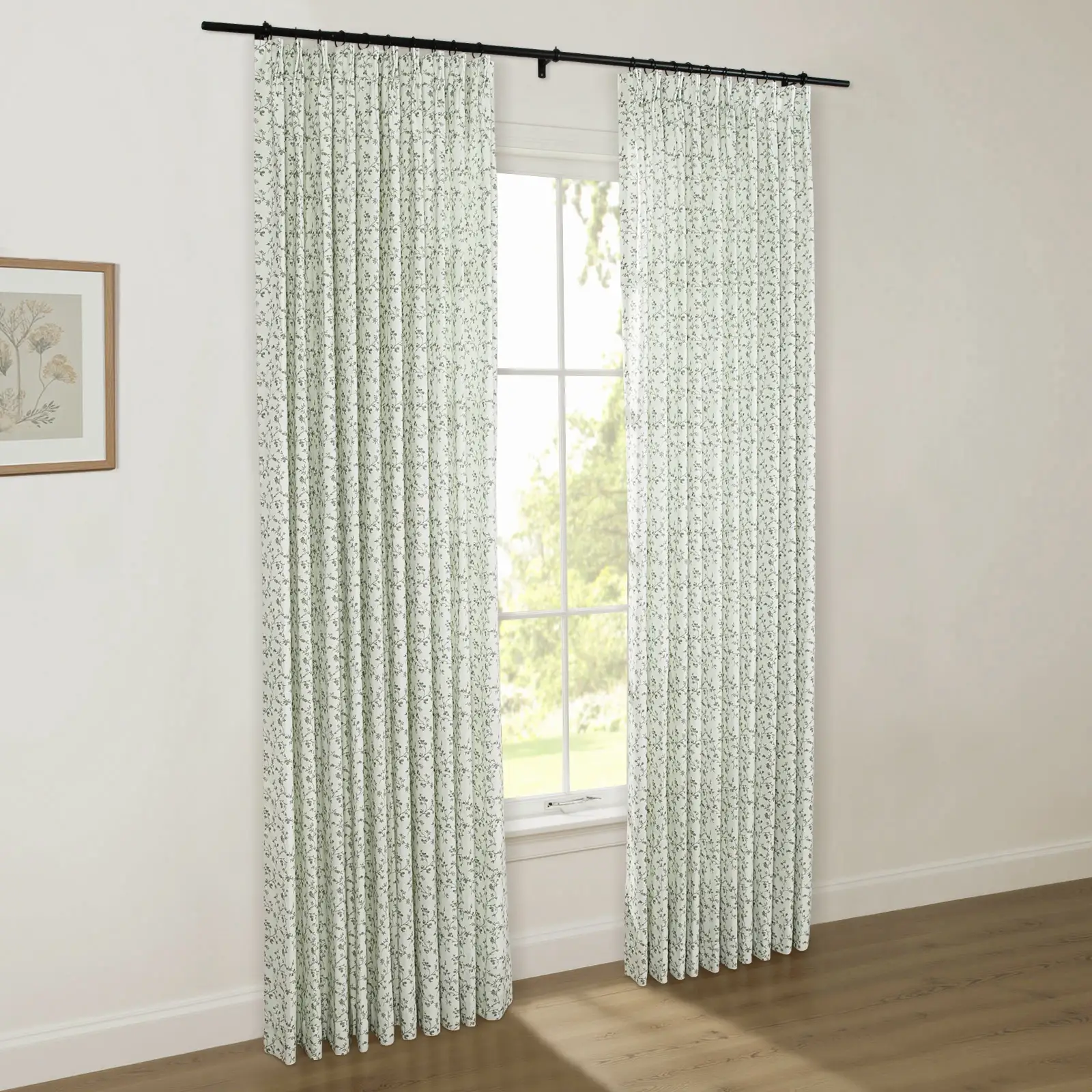 Britt Bengoechea Floral Print Linen Cotton Drapery Pleated - Image 47