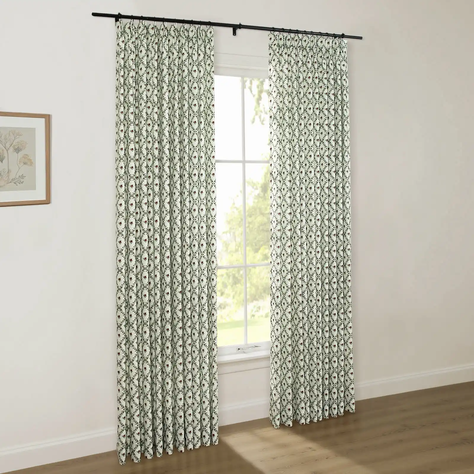 Britt Bengoechea Floral Print Linen Cotton Drapery Pleated - Image 61