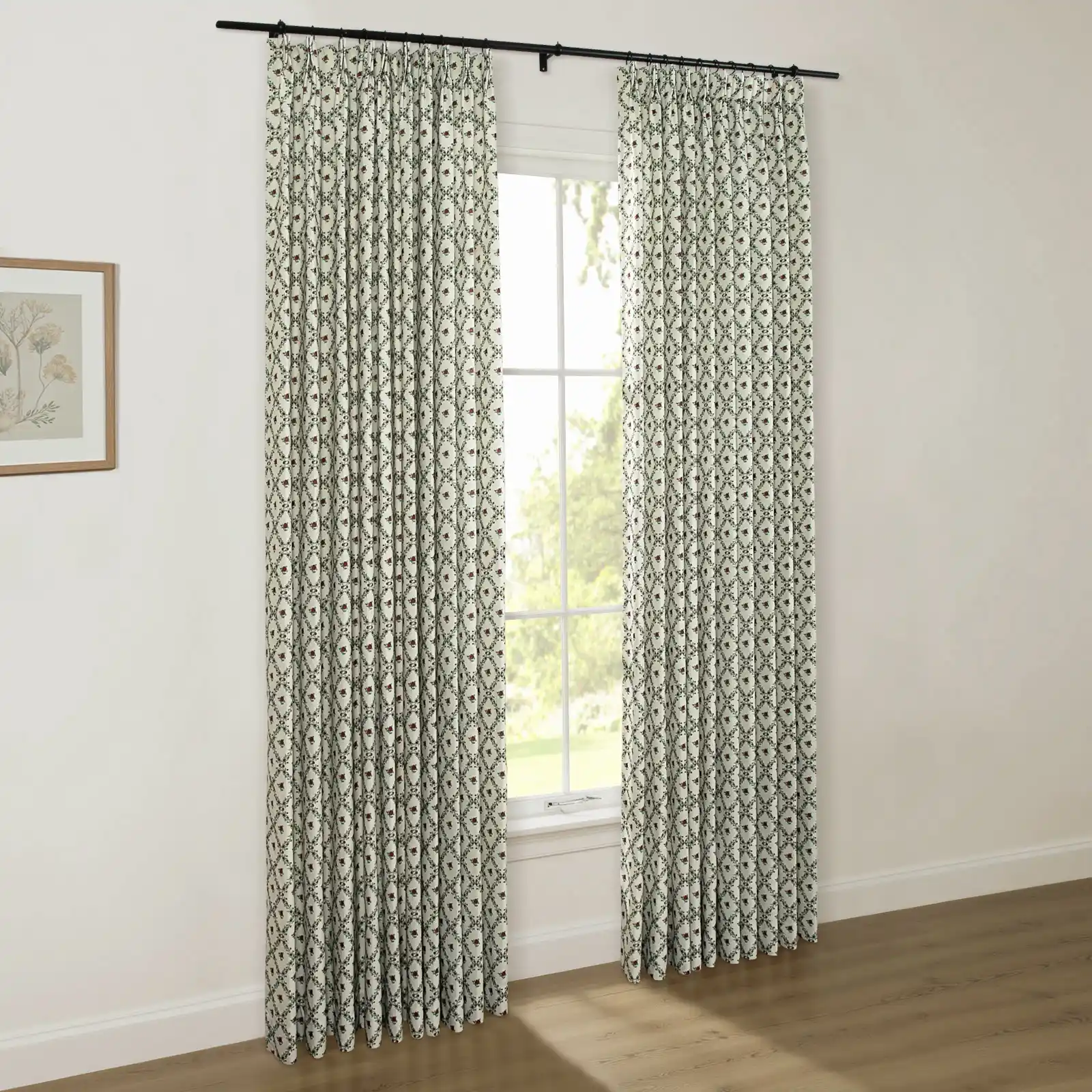 Britt Bengoechea Floral Print Linen Cotton Drapery Pleated - Image 67