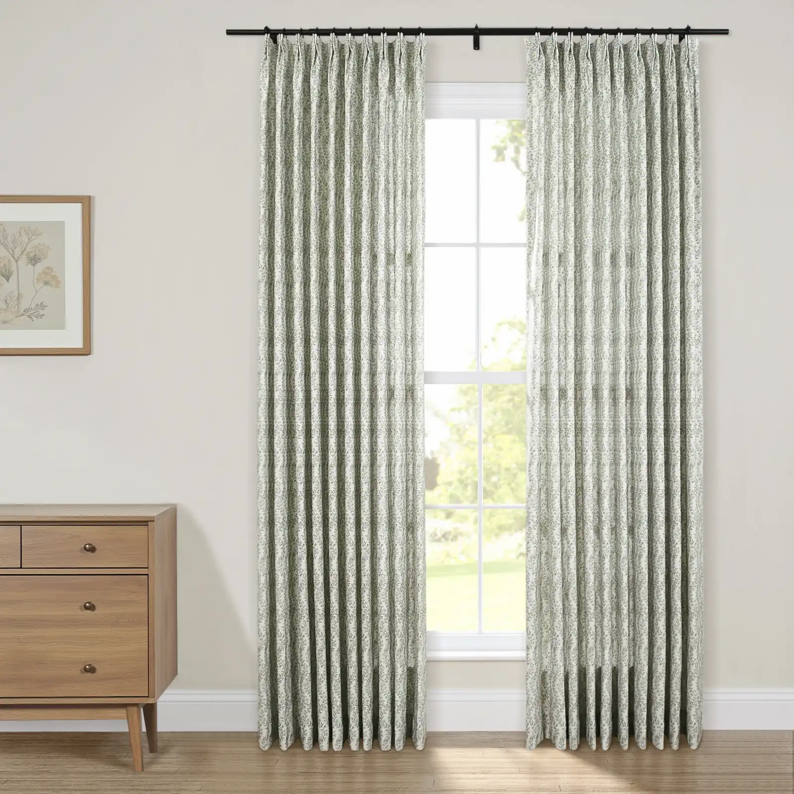 Britt Bengoechea Floral Print Linen Cotton Drapery Pleated - Image 87