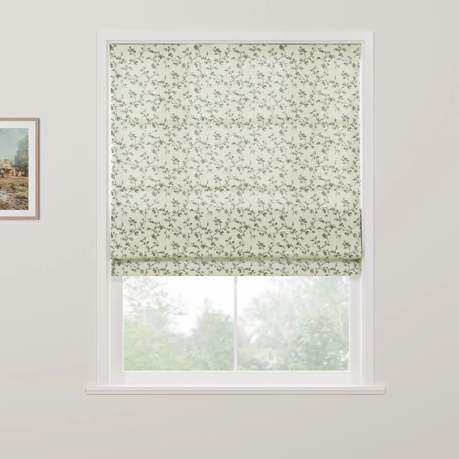 Britt Bengoechea Floral Print Linen Cotton Roman Shade Cordless - Image 28