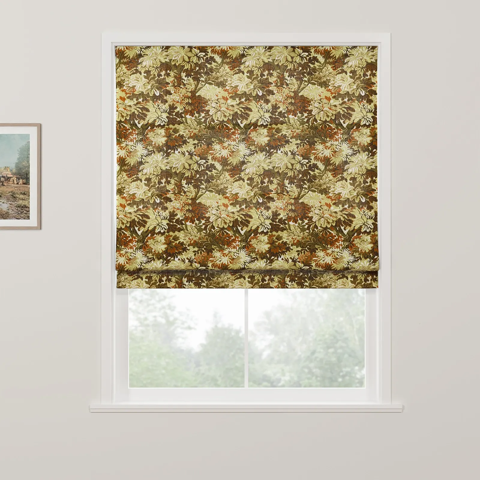Britt Bengoechea Floral Print Linen Cotton Roman Shade Cordless - Image 30