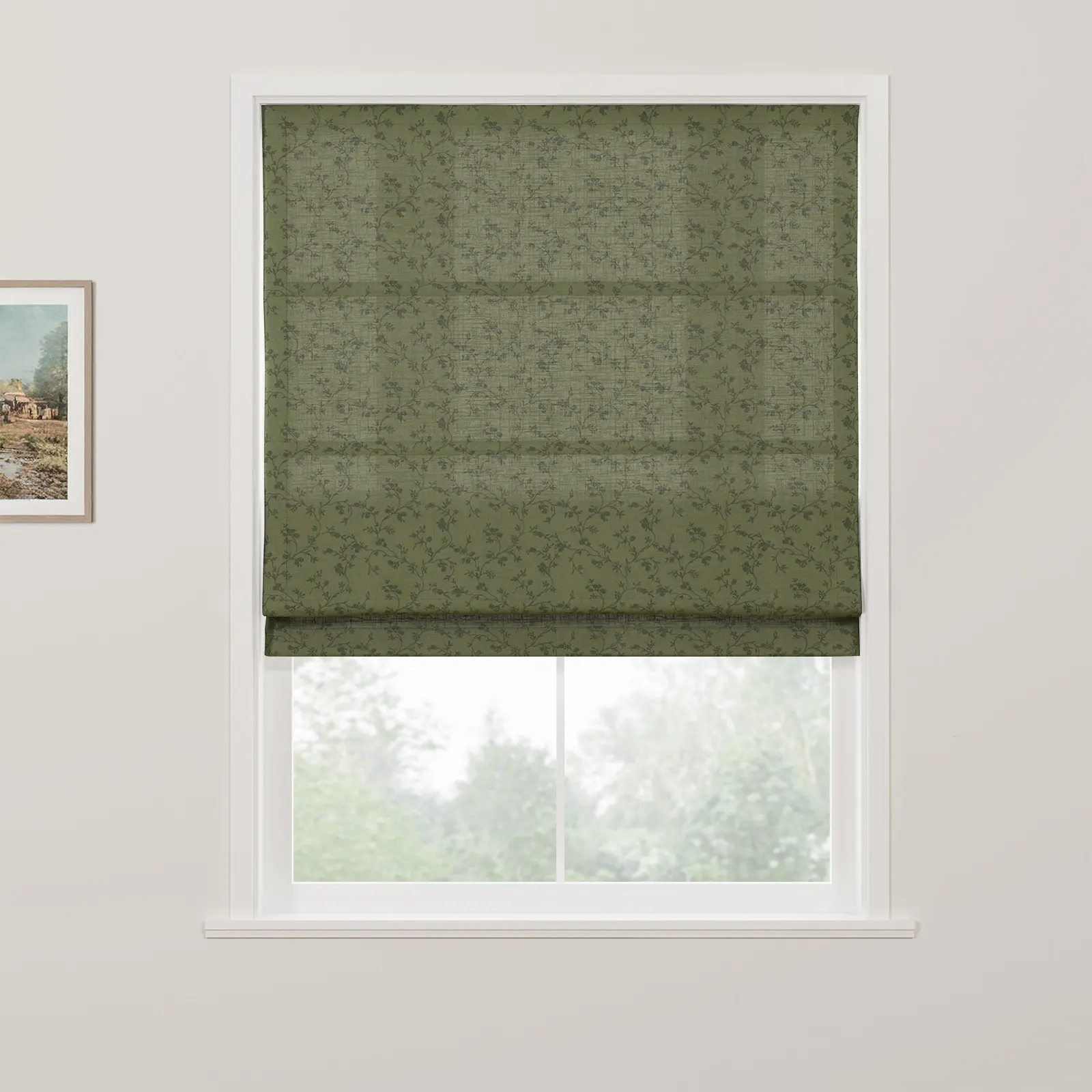 Britt Bengoechea Floral Print Linen Cotton Roman Shade Cordless - Image 31