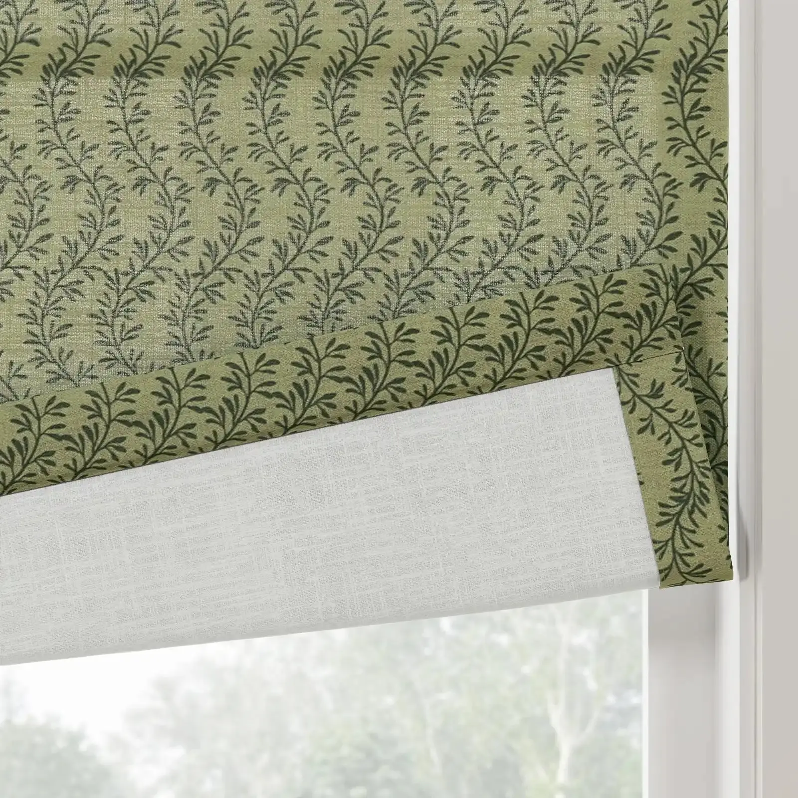 Britt Bengoechea Floral Print Linen Cotton Roman Shade Cordless - Image 37