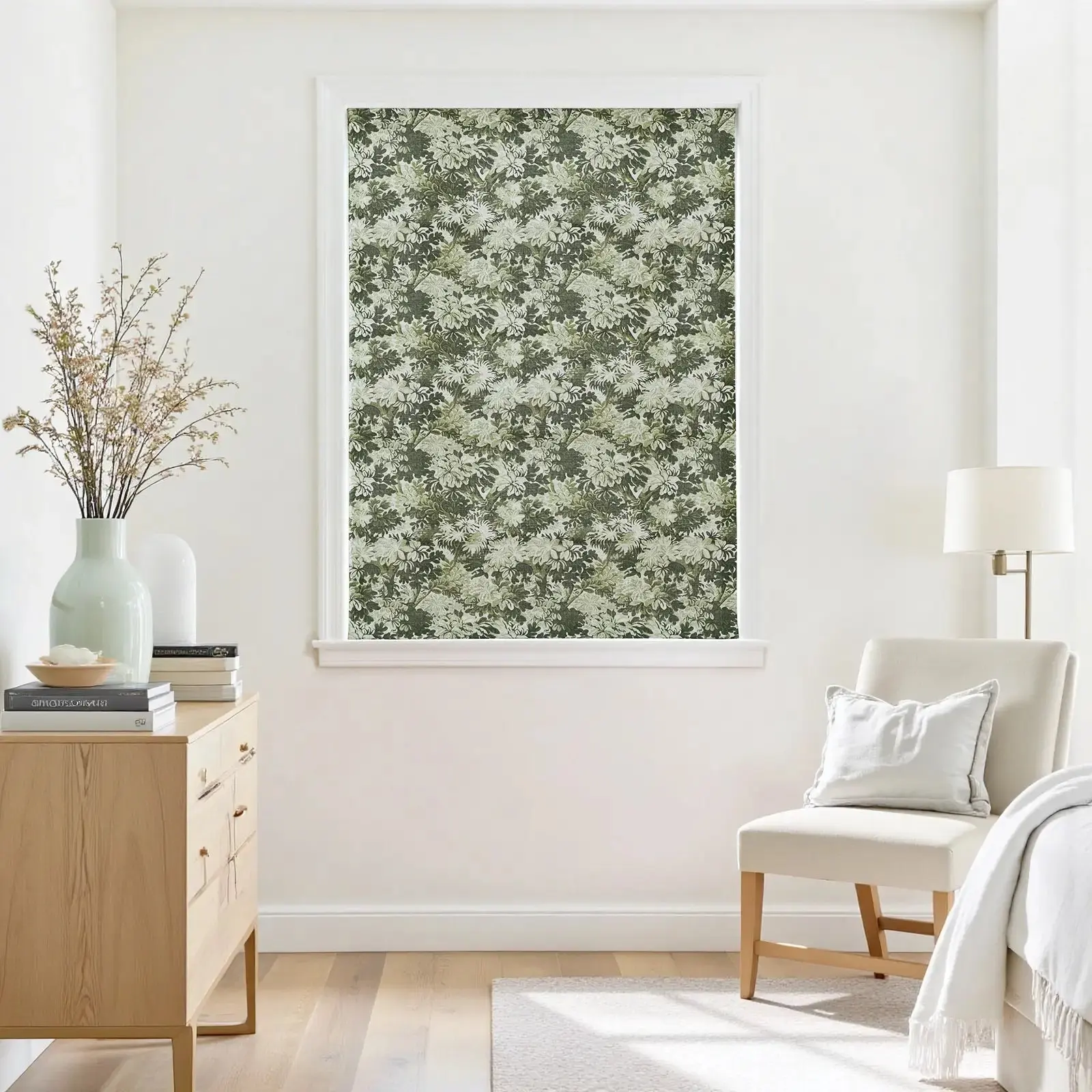 Britt Bengoechea Floral Print Linen Cotton Roman Shade Cordless - Image 47