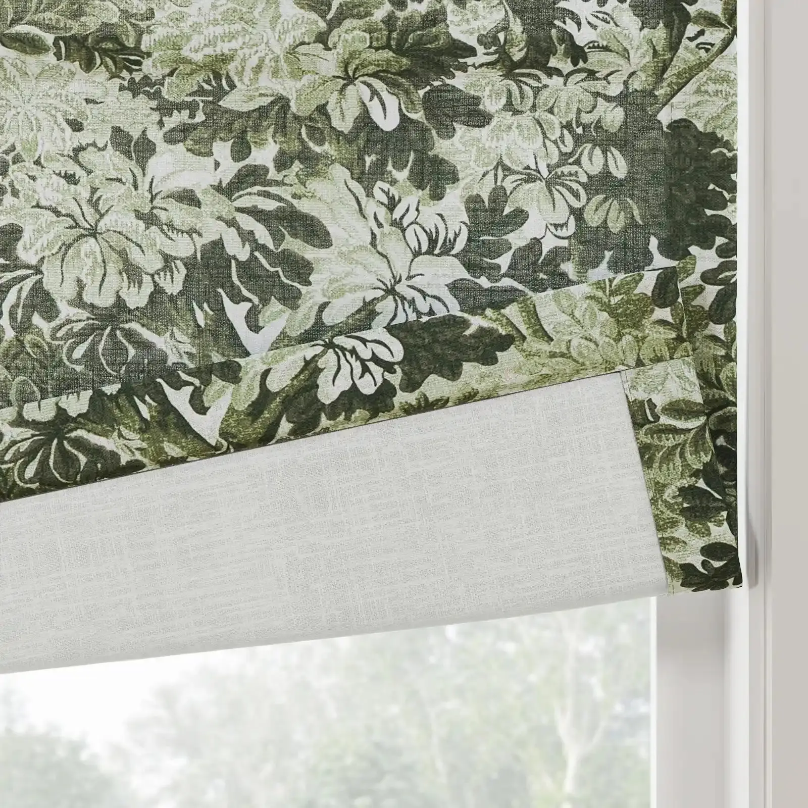 Britt Bengoechea Floral Print Linen Cotton Roman Shade Cordless - Image 48