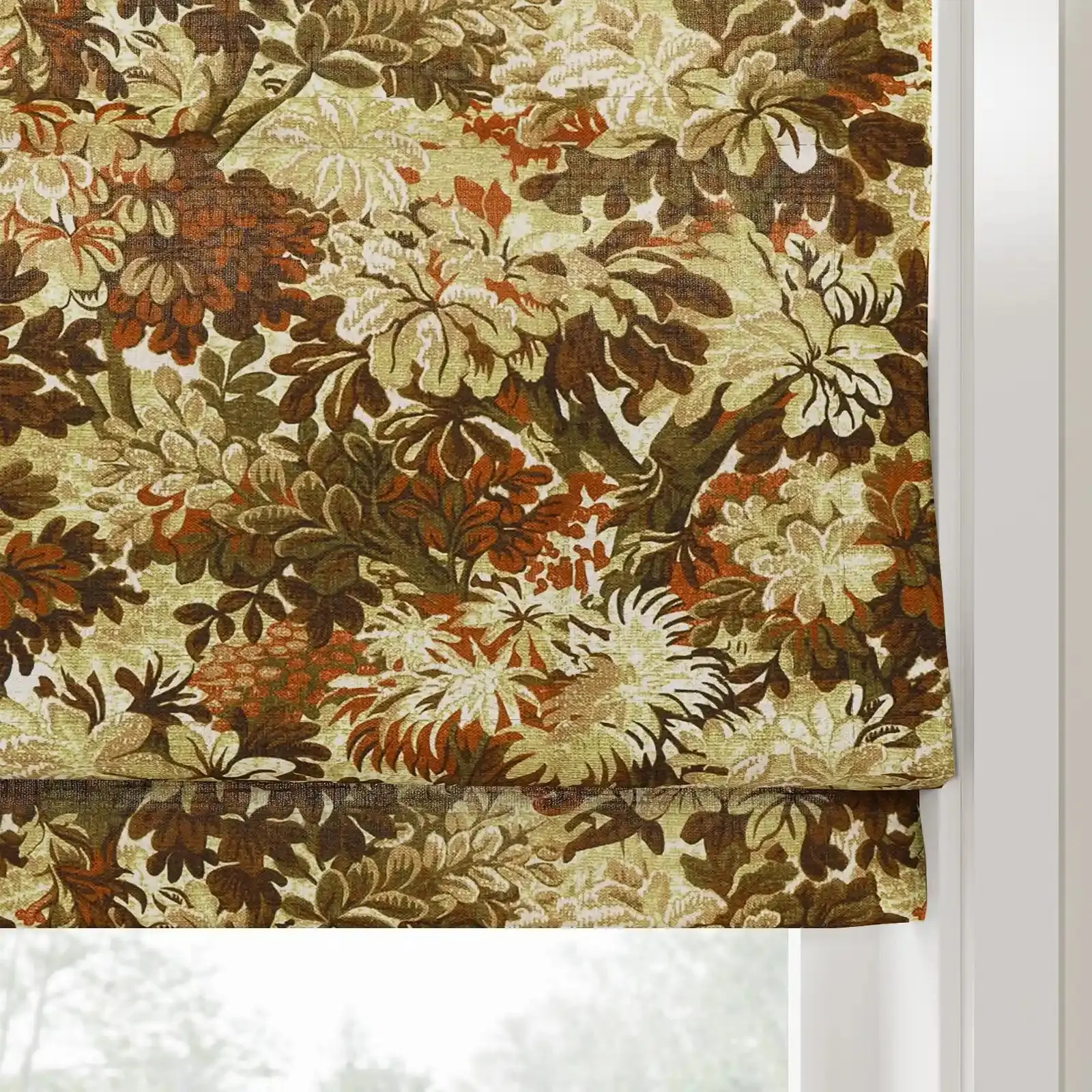 Britt Bengoechea Floral Print Linen Cotton Roman Shade Cordless - Image 56