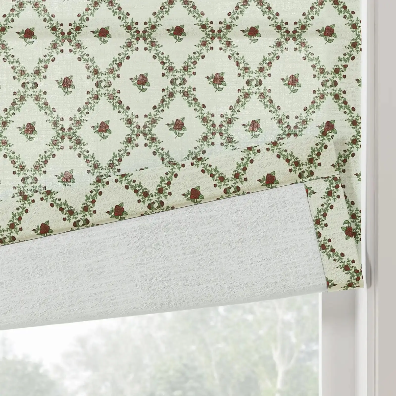 Britt Bengoechea Floral Print Linen Cotton Roman Shade Cordless - Image 82