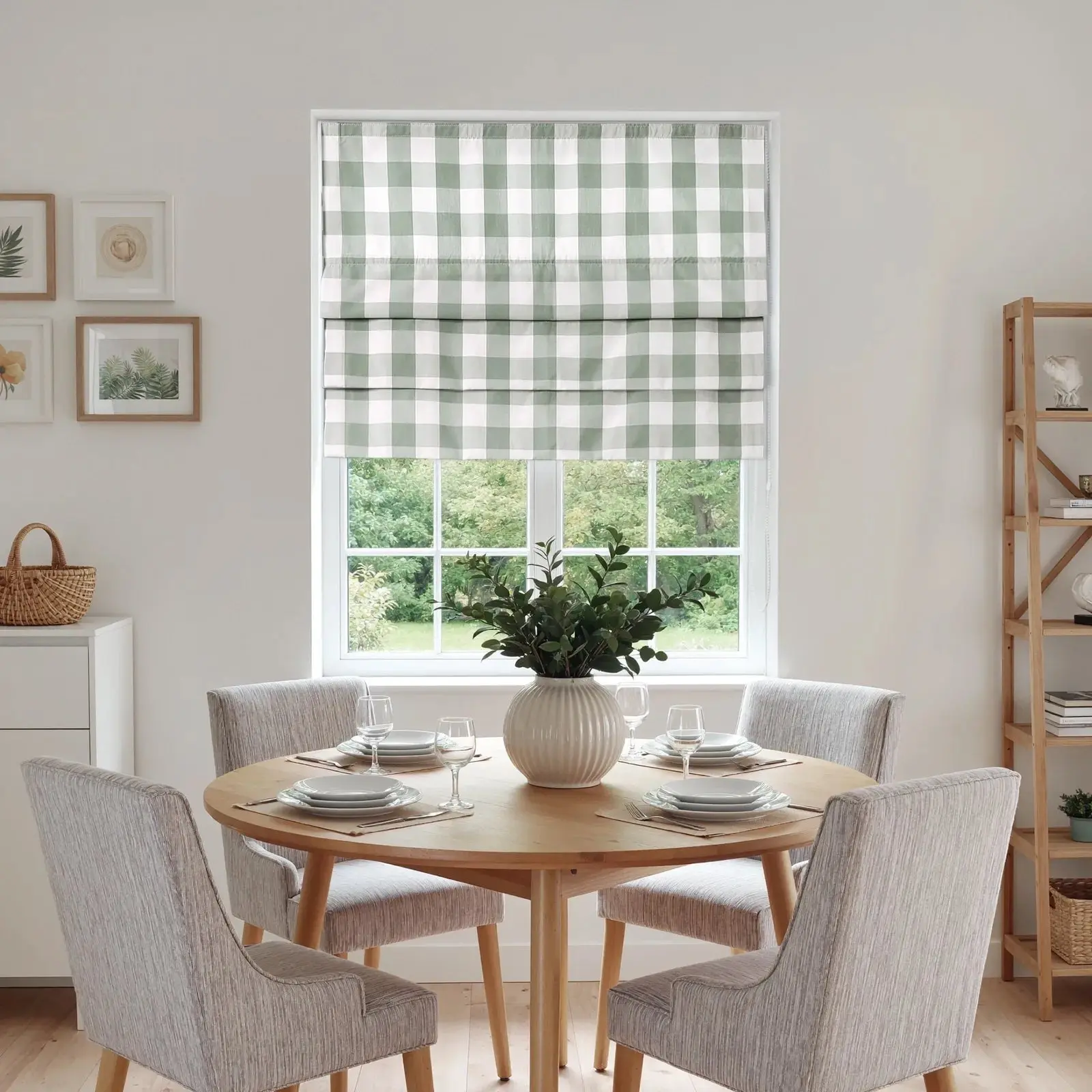 Celia Patterned Roman Shade Cord Lift - Image 4