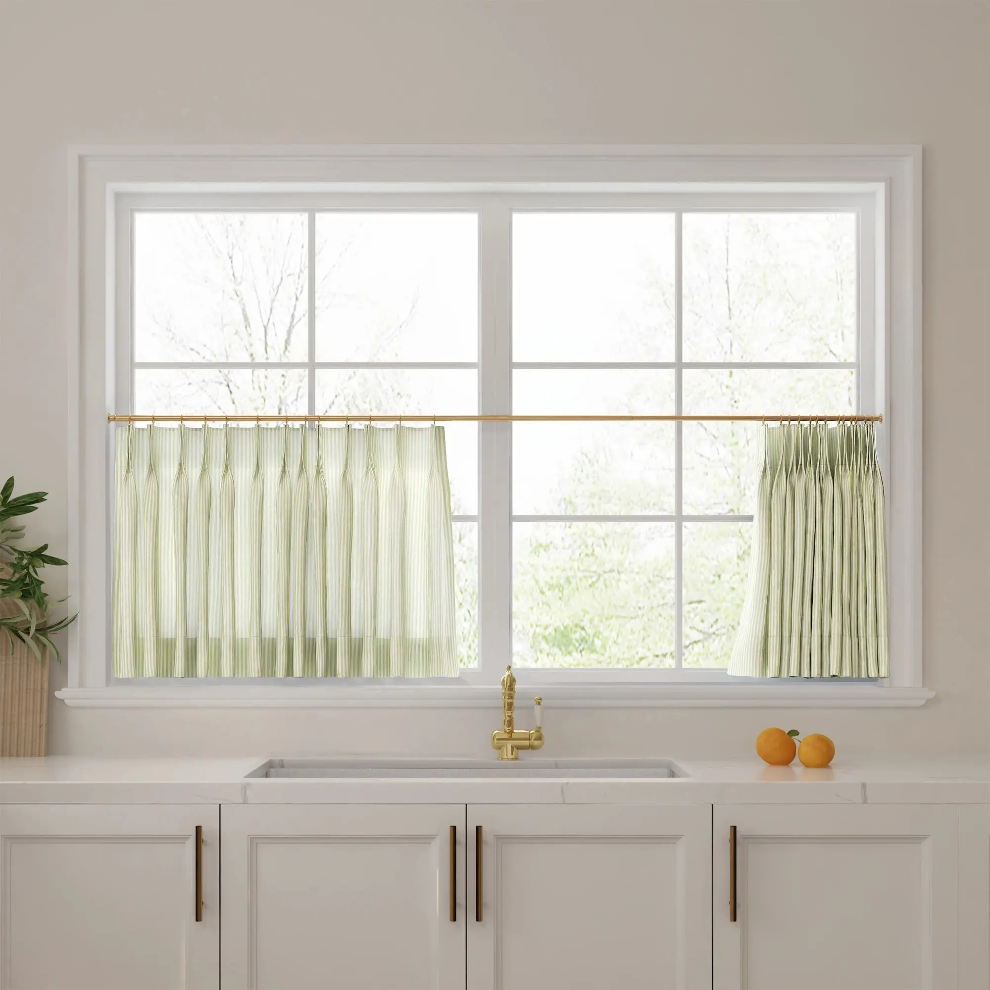 Celia Striped Plaid Cafe Curtain - Image 12