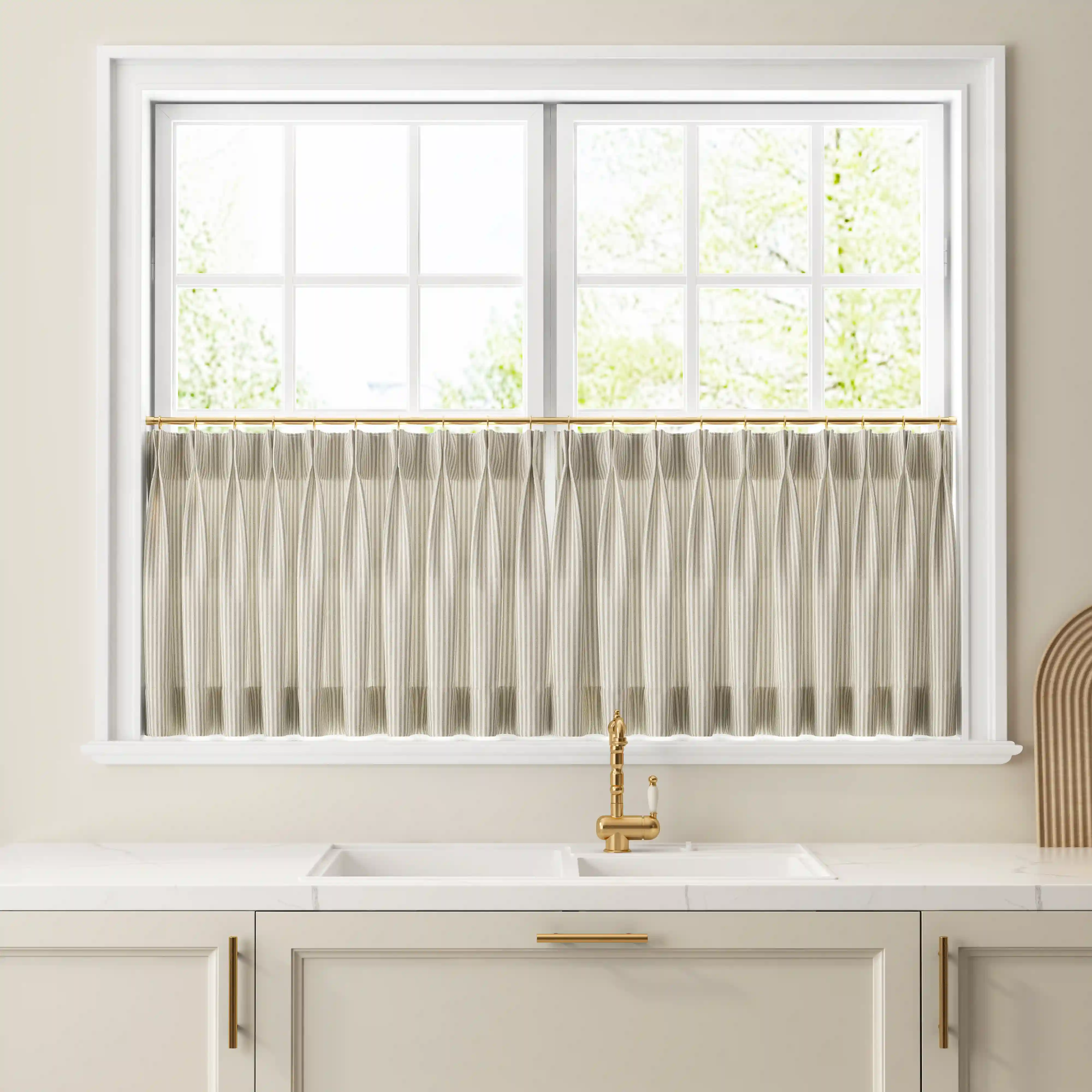 Celia Striped Plaid Cafe Curtain - Image 20