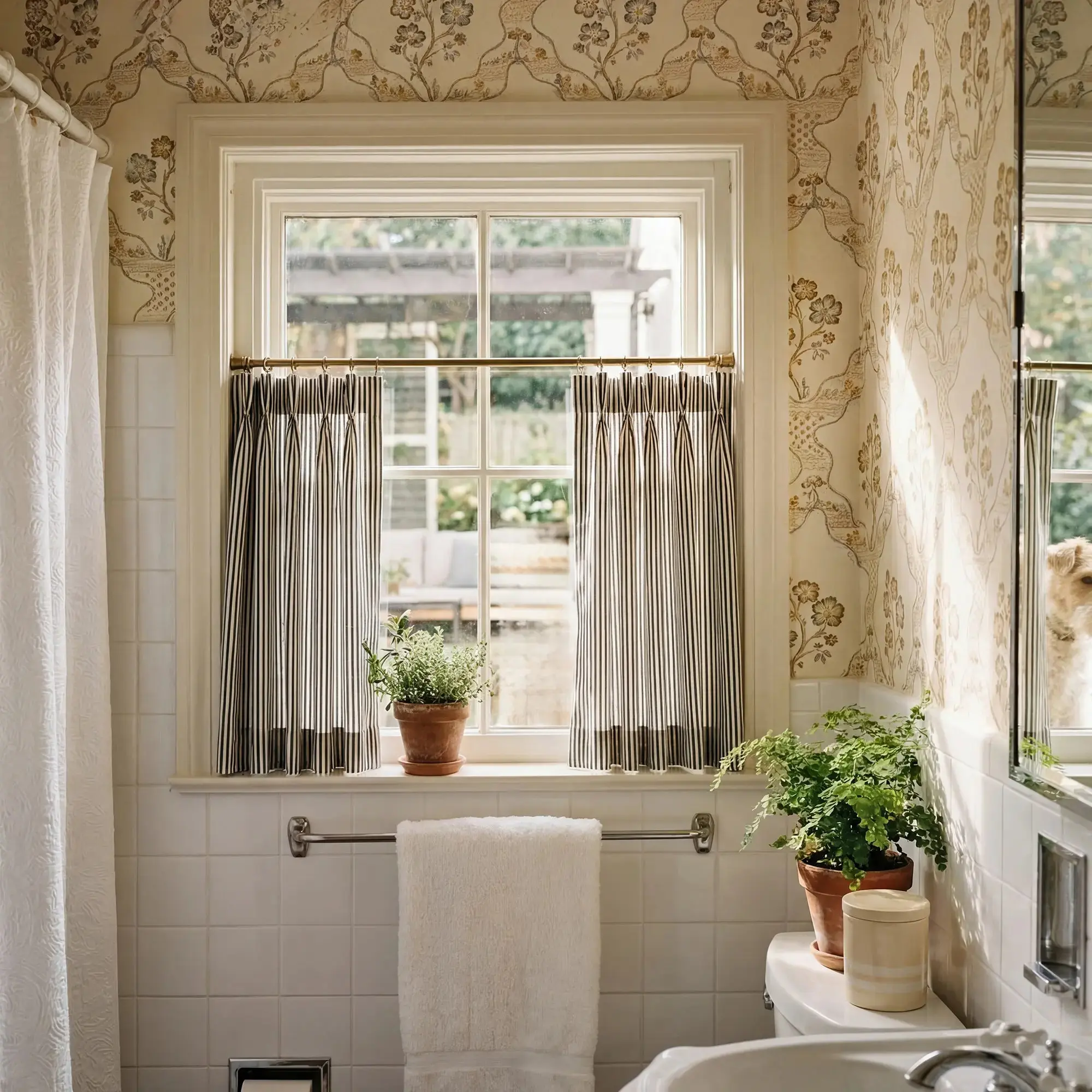 Celia Striped Plaid Cafe Curtain - Image 6