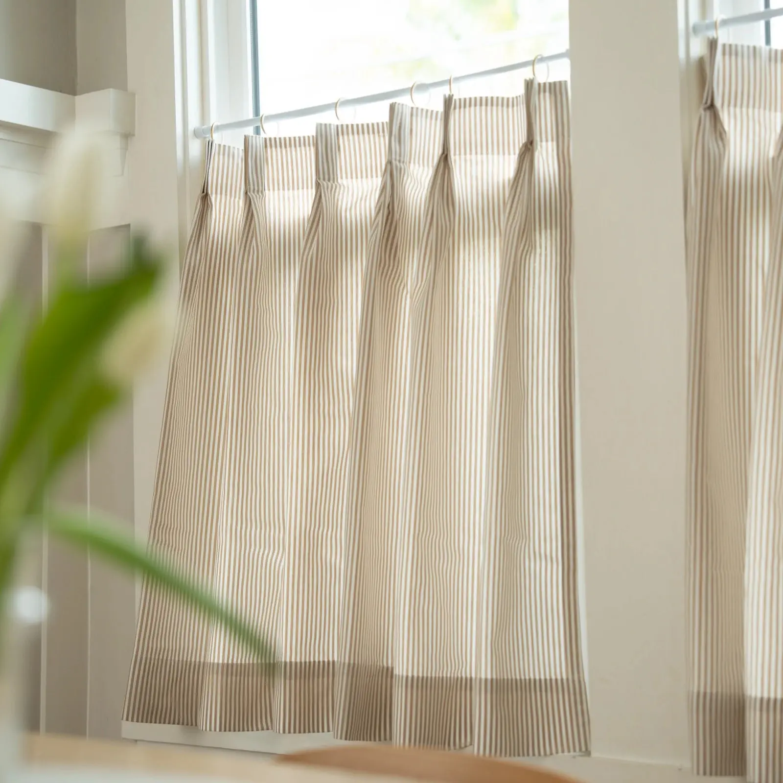 Celia Striped Plaid Cafe Curtain - Image 9
