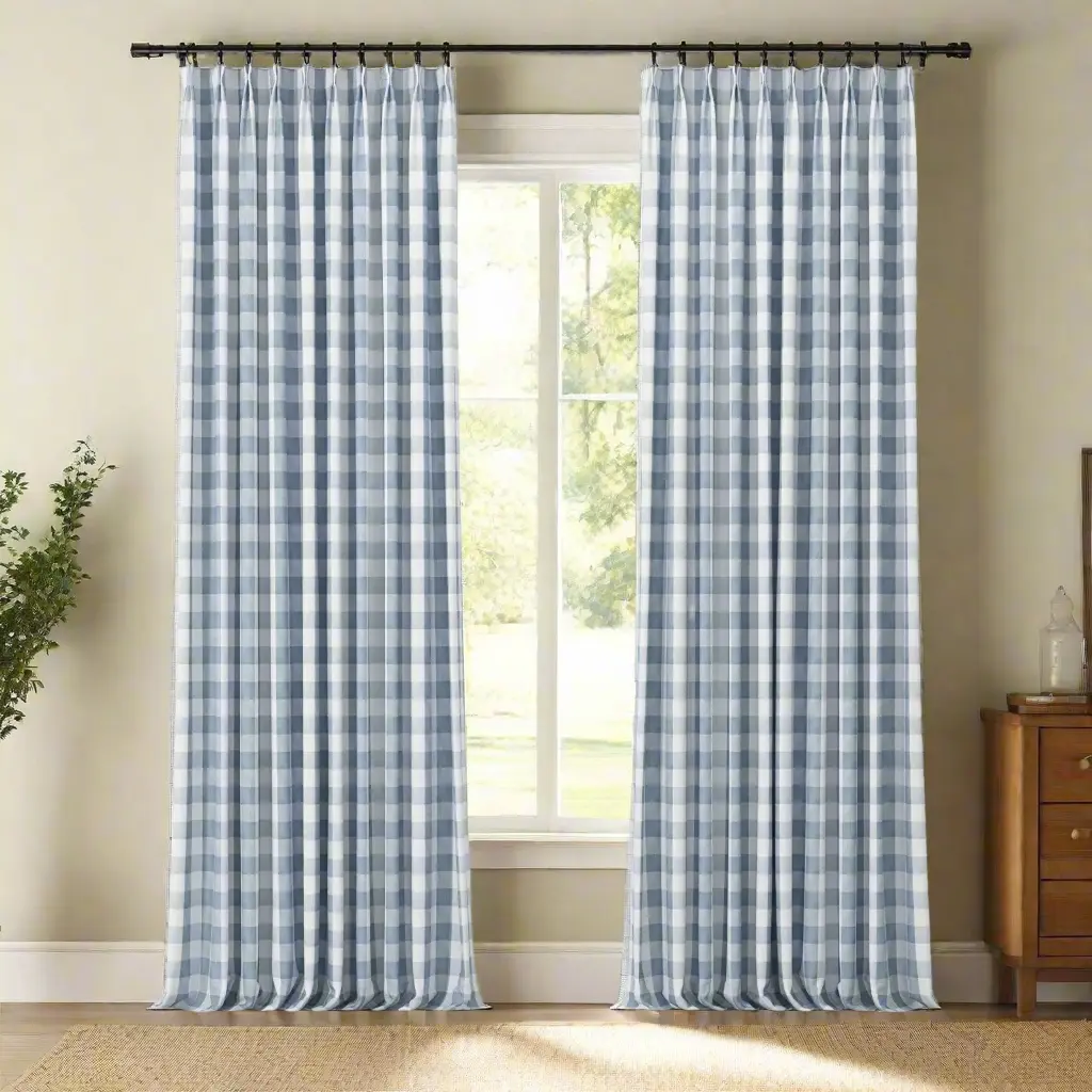 Celia Striped Plaid Curtain - Image 13