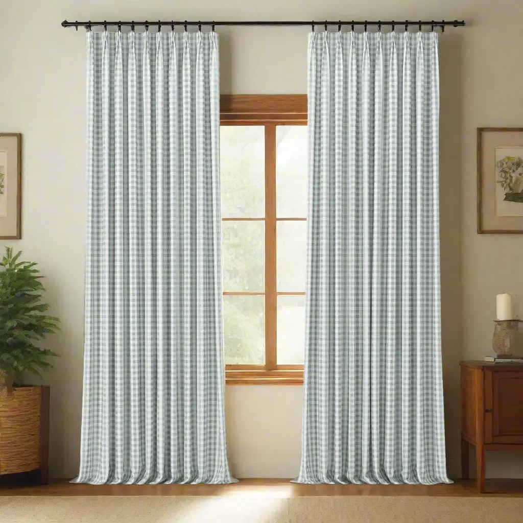 Celia Striped Plaid Curtain - Image 22