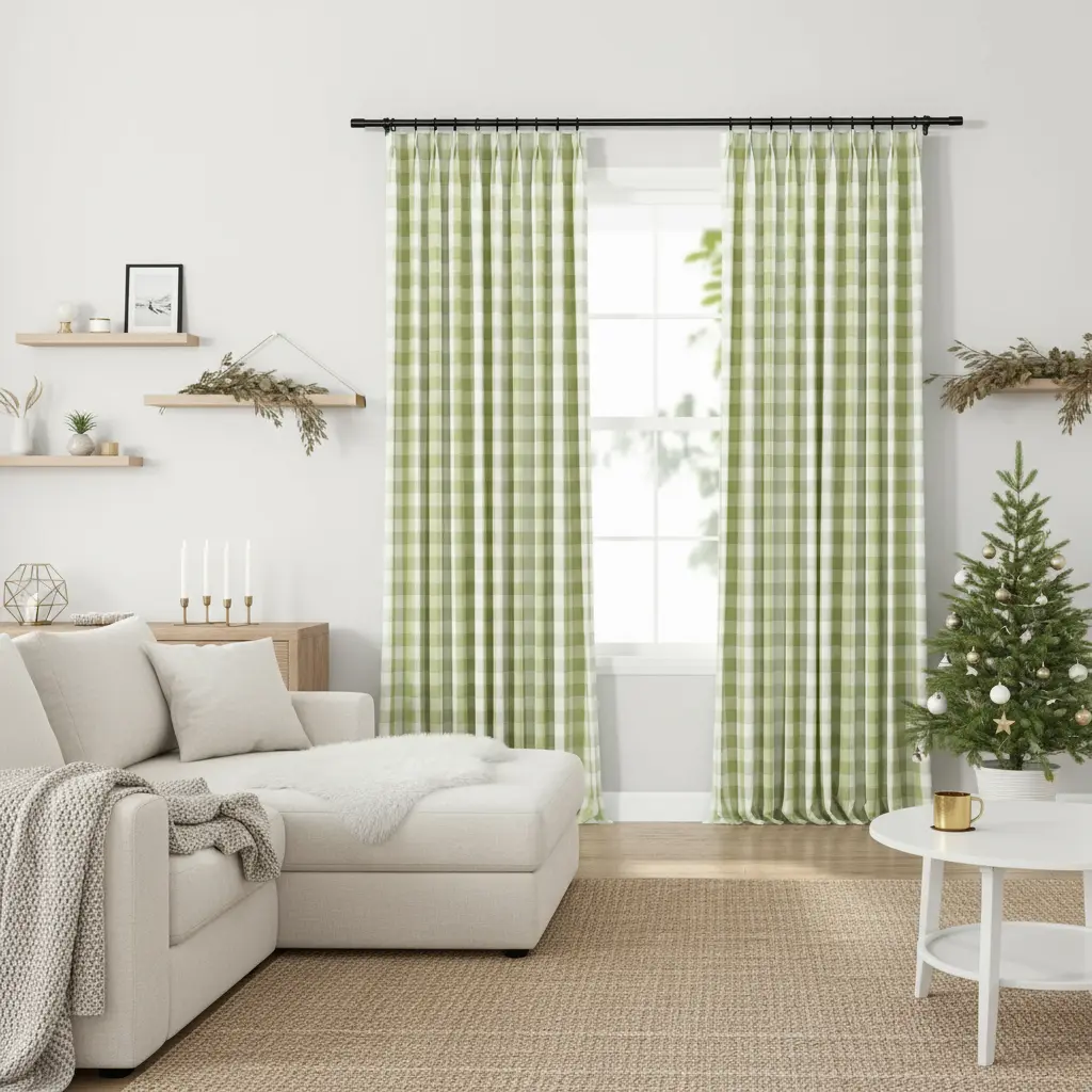 Celia Striped Plaid Curtain - Image 80