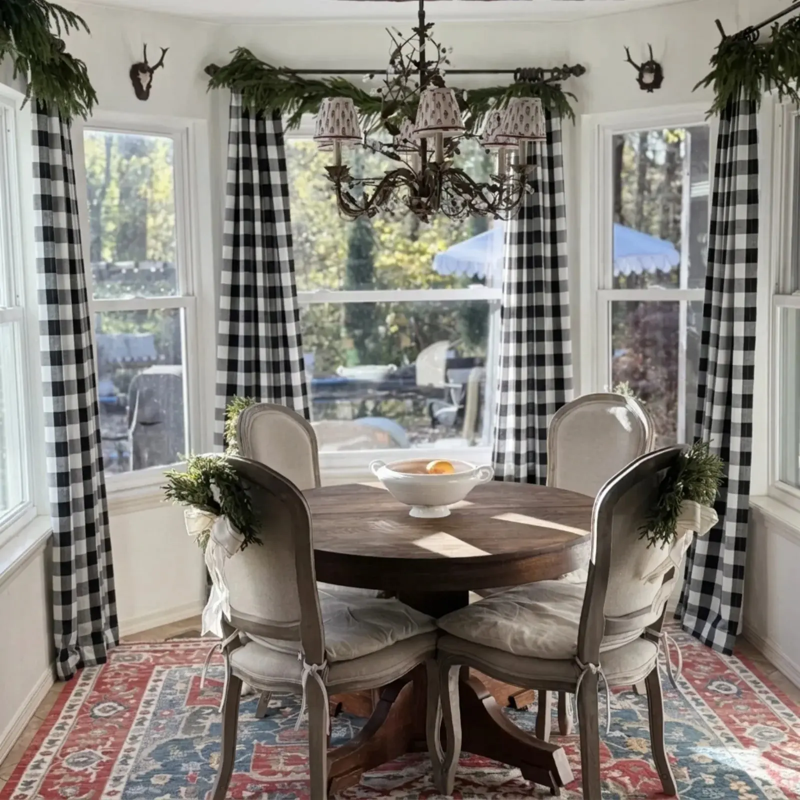 Celia Striped Plaid Curtain - Image 86