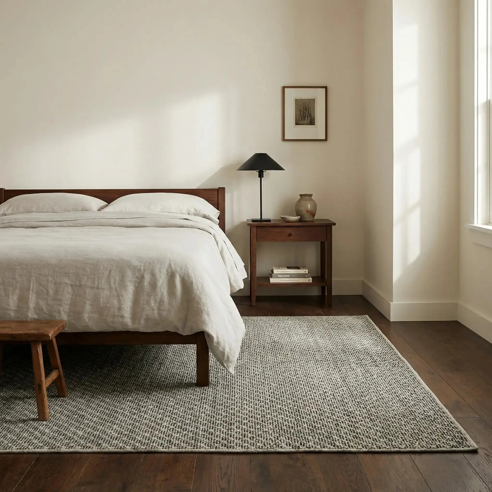 Clare Modern Speckled Wool Rug - Image 9