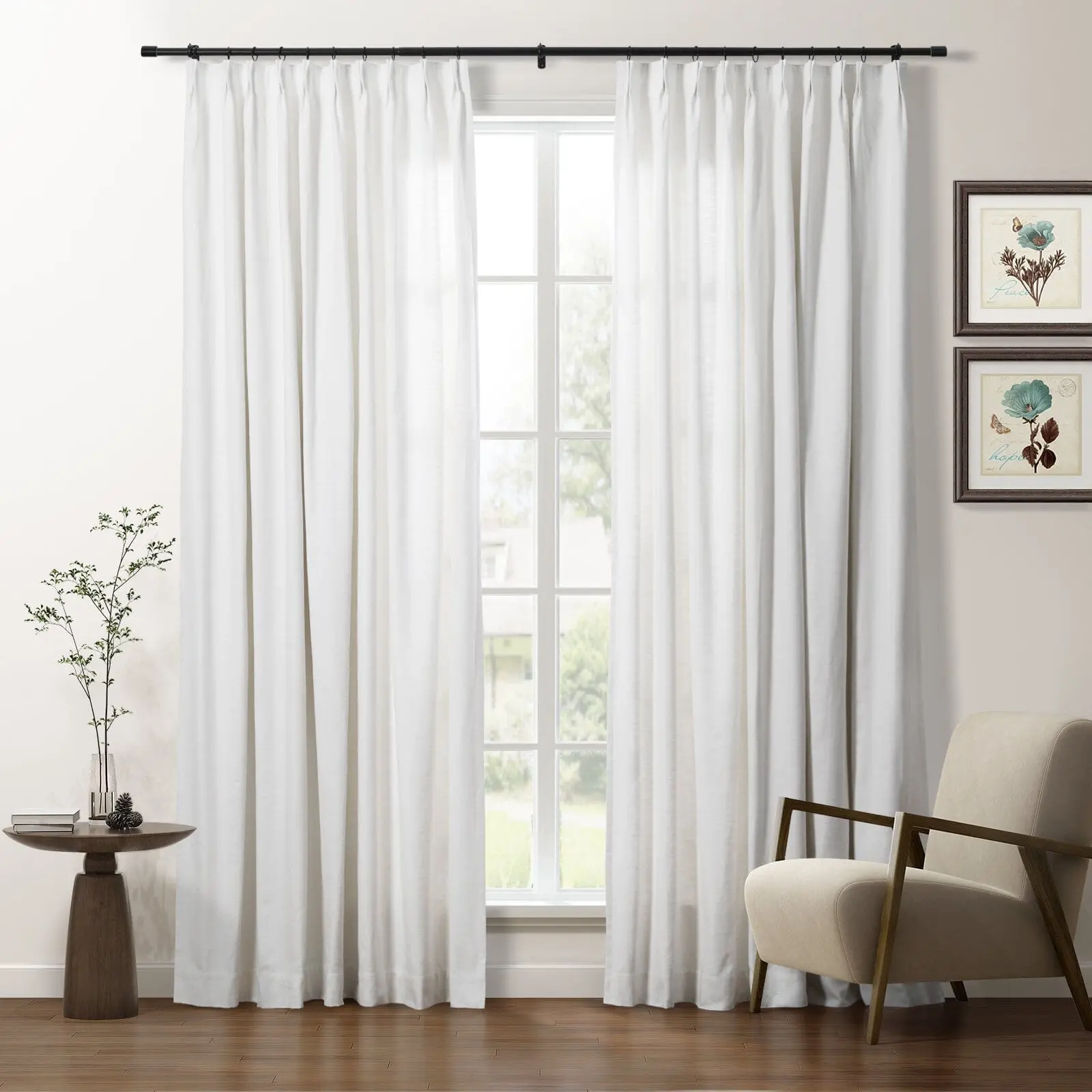 Cotton Blend Drapery Pleated | Cloe - Image 17