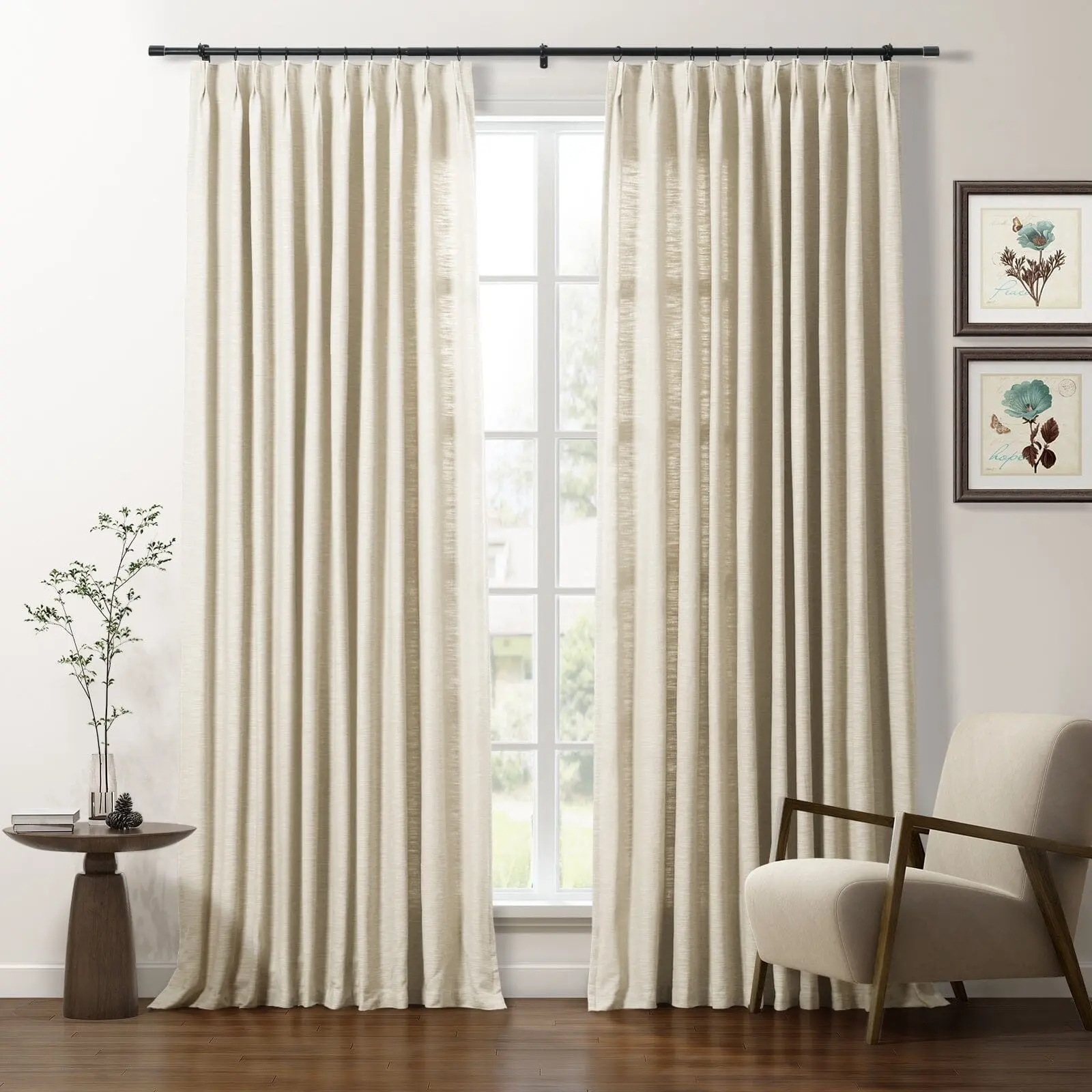 Cotton Blend Drapery Pleated | Cloe - Image 25