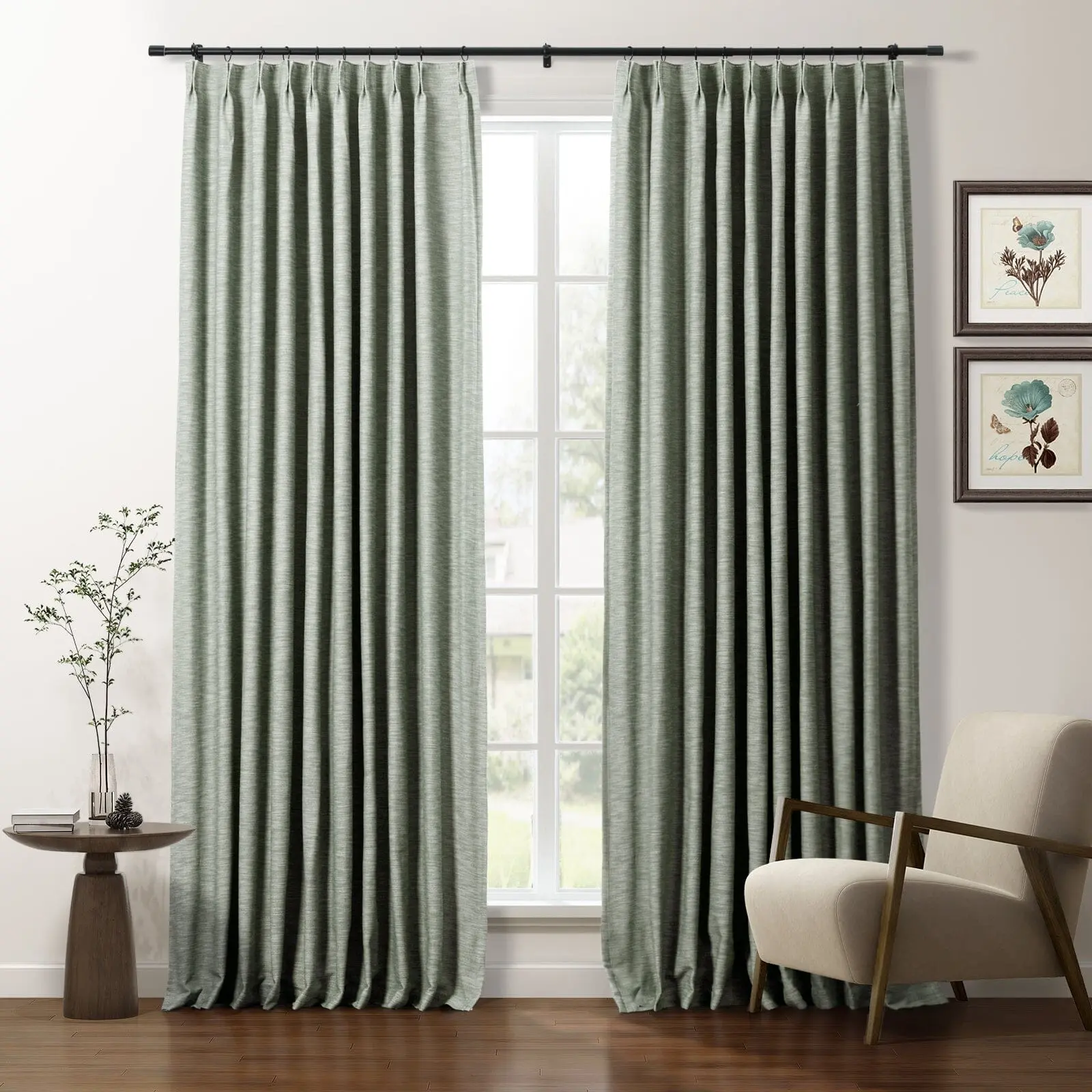Cotton Blend Drapery Pleated | Cloe - Image 29