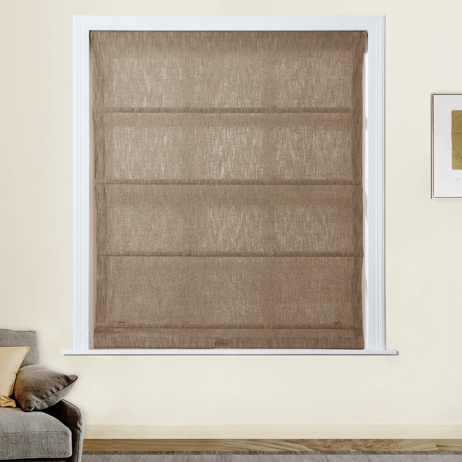 Cloe Cotton Blend Cordless Roman Shade Plus Size - Image 23