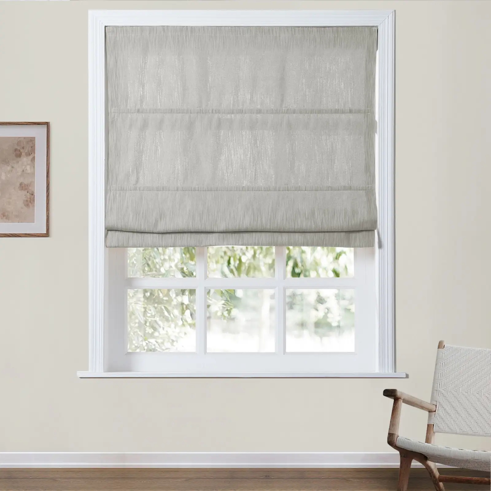 Cloe Cotton Blend Cordless Roman Shade Plus Size - Image 26