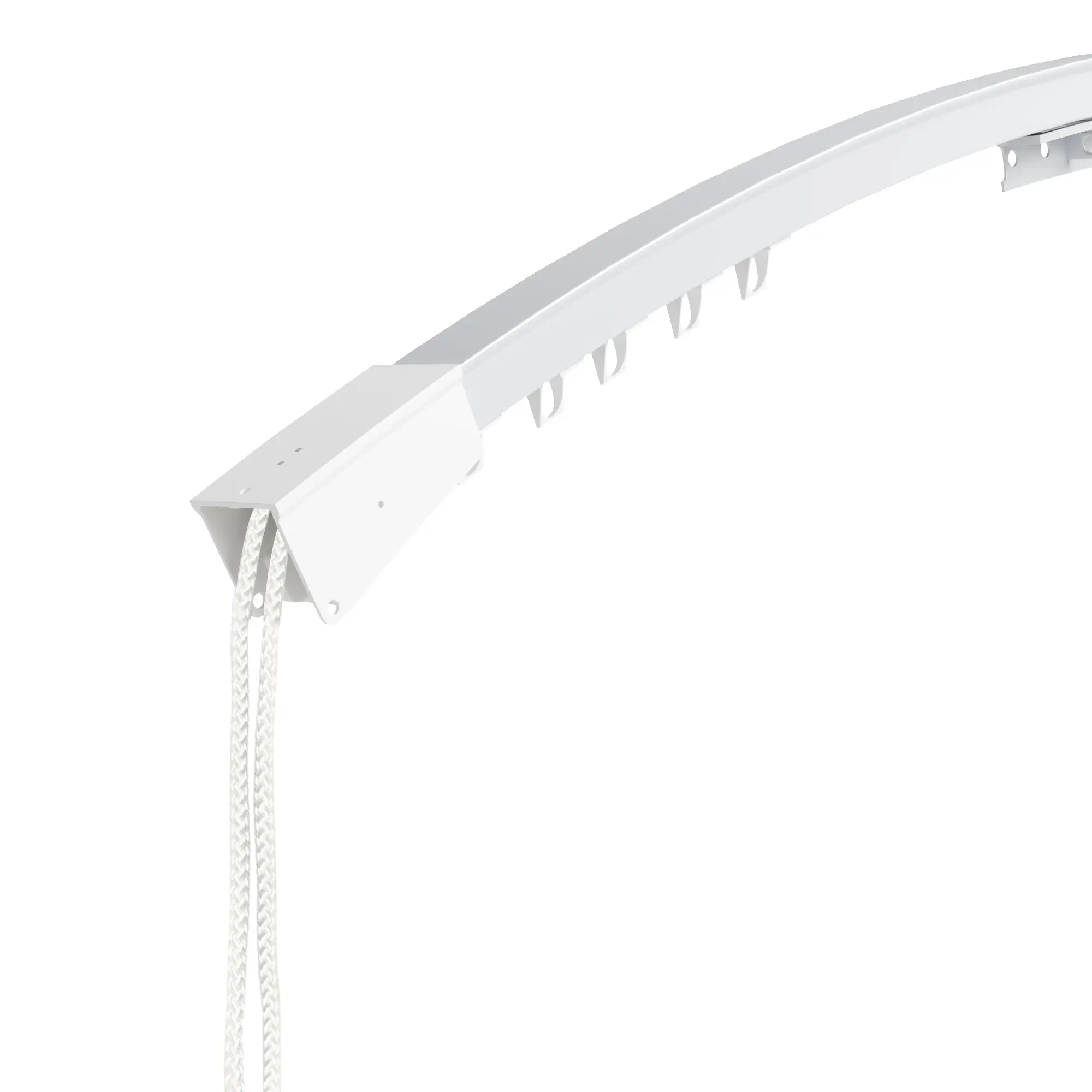 Custom Arch and Triangle Window Curtain & Track Solution - Image 7