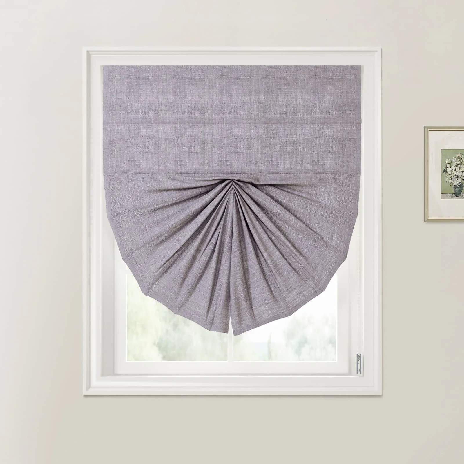 Custom Fan Roman Shades Cord Lift - Image 23