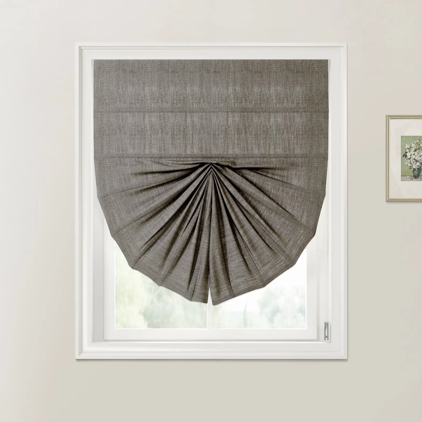 Custom Fan Roman Shades Cord Lift - Image 25