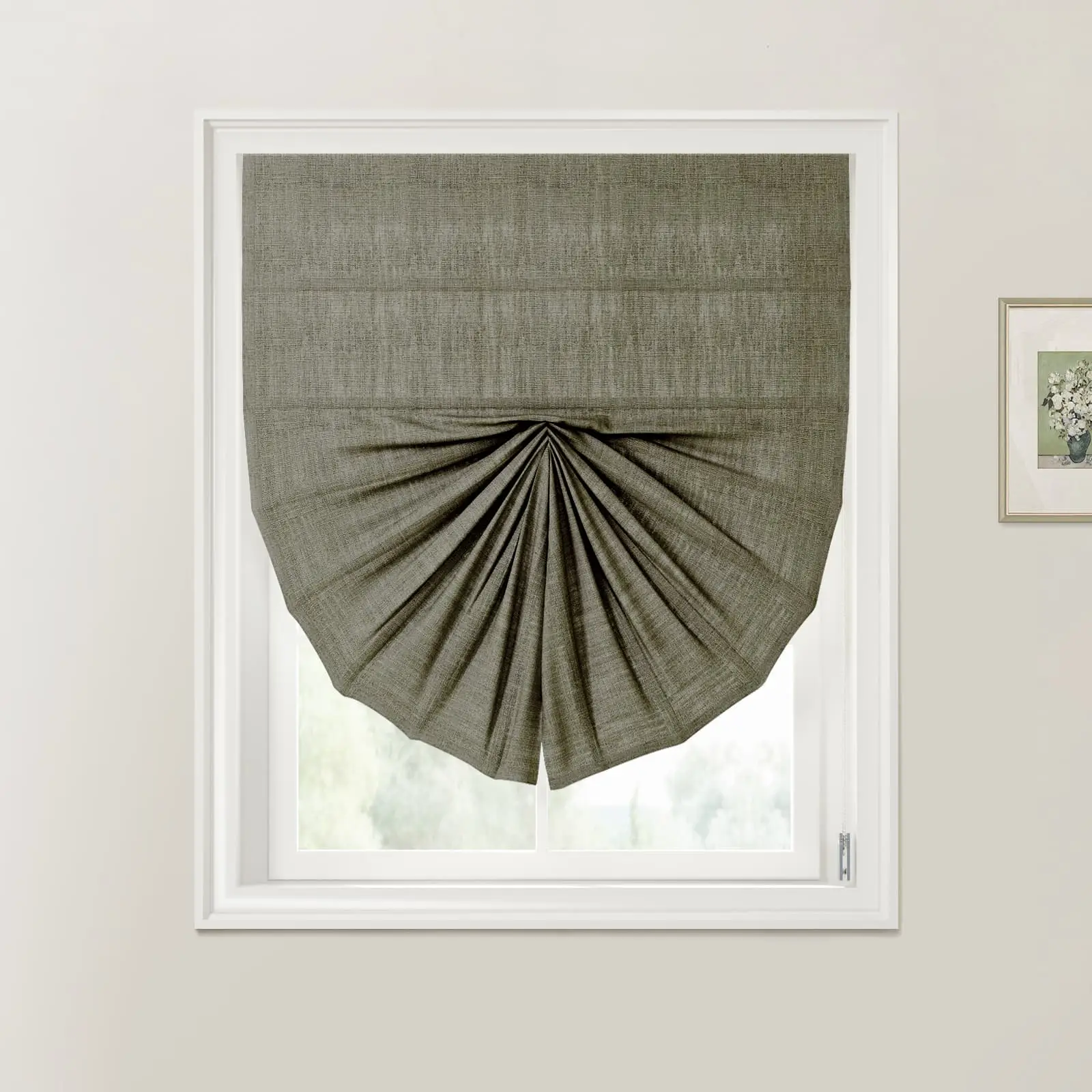Custom Fan Roman Shades Cord Lift - Image 26