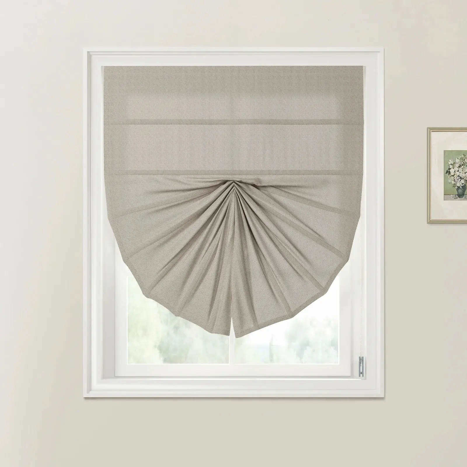 Custom Fan Roman Shades Cord Lift - Image 31