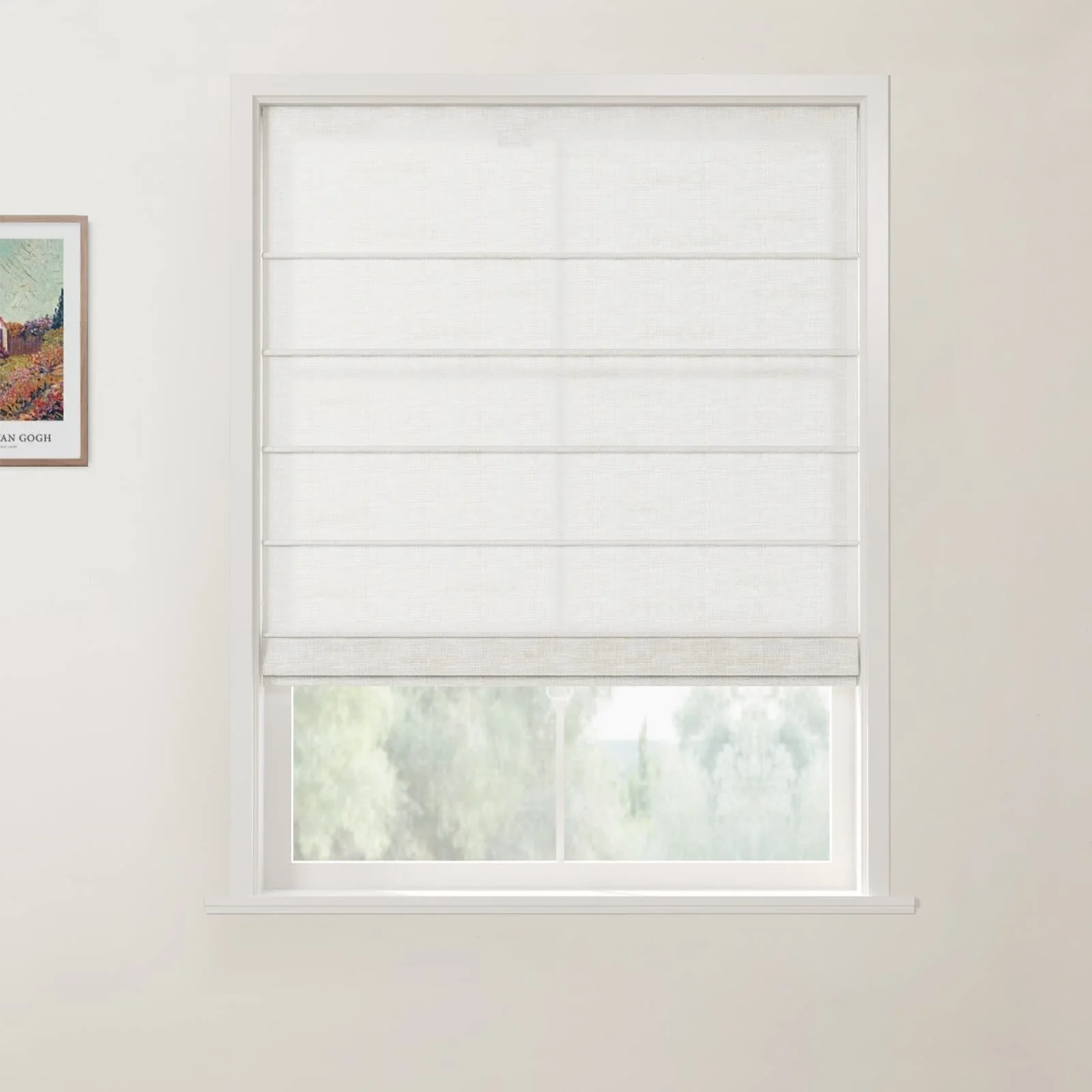 Custom Front Slat Roman Shade Cordless - Image 12